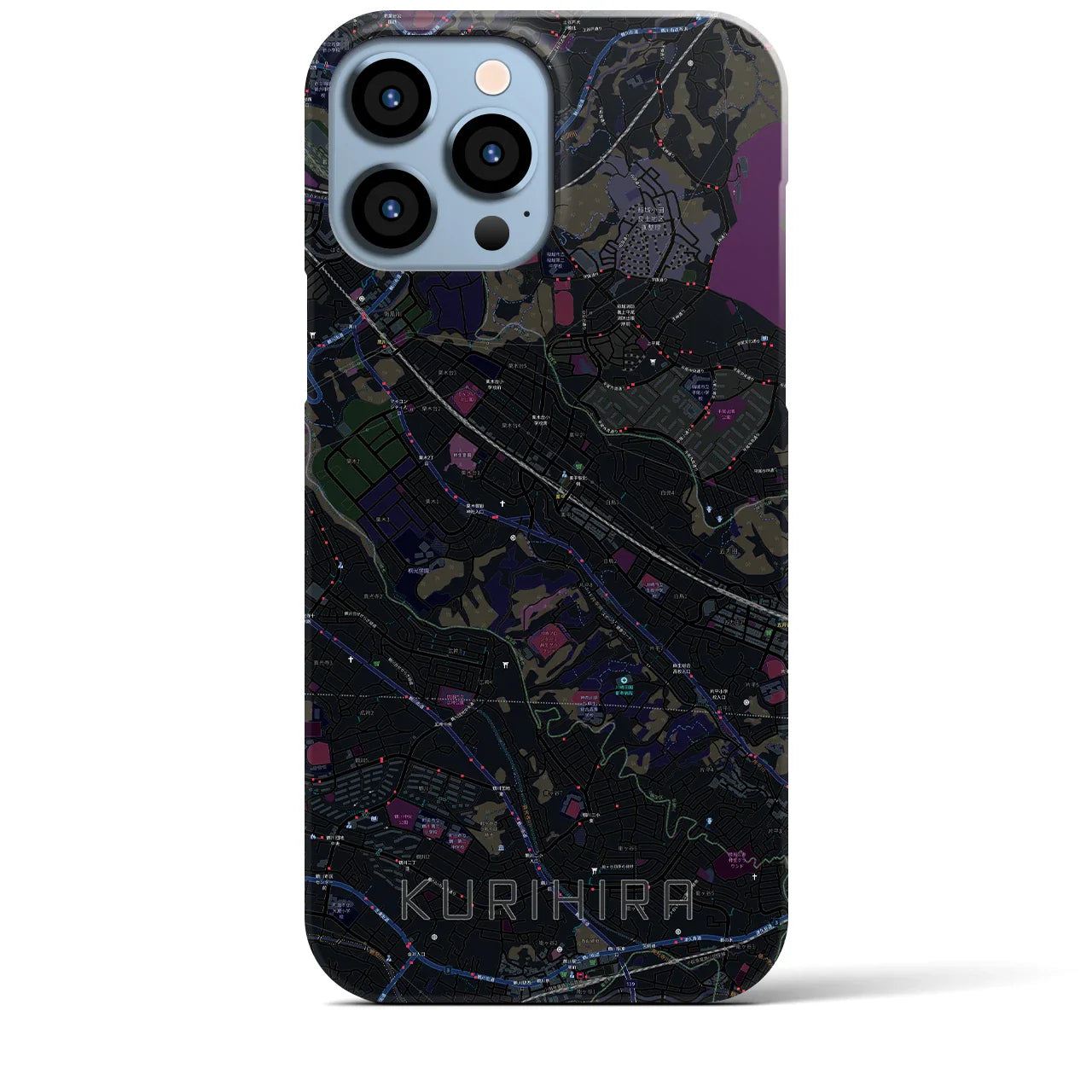 【栗平(神奈川県)】地図柄iPhoneケース(バックカバータイプ)