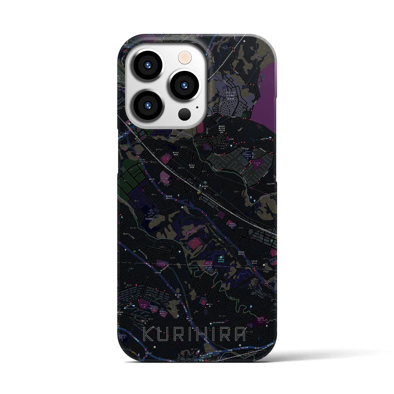 【栗平(神奈川県)】地図柄iPhoneケース(バックカバータイプ)