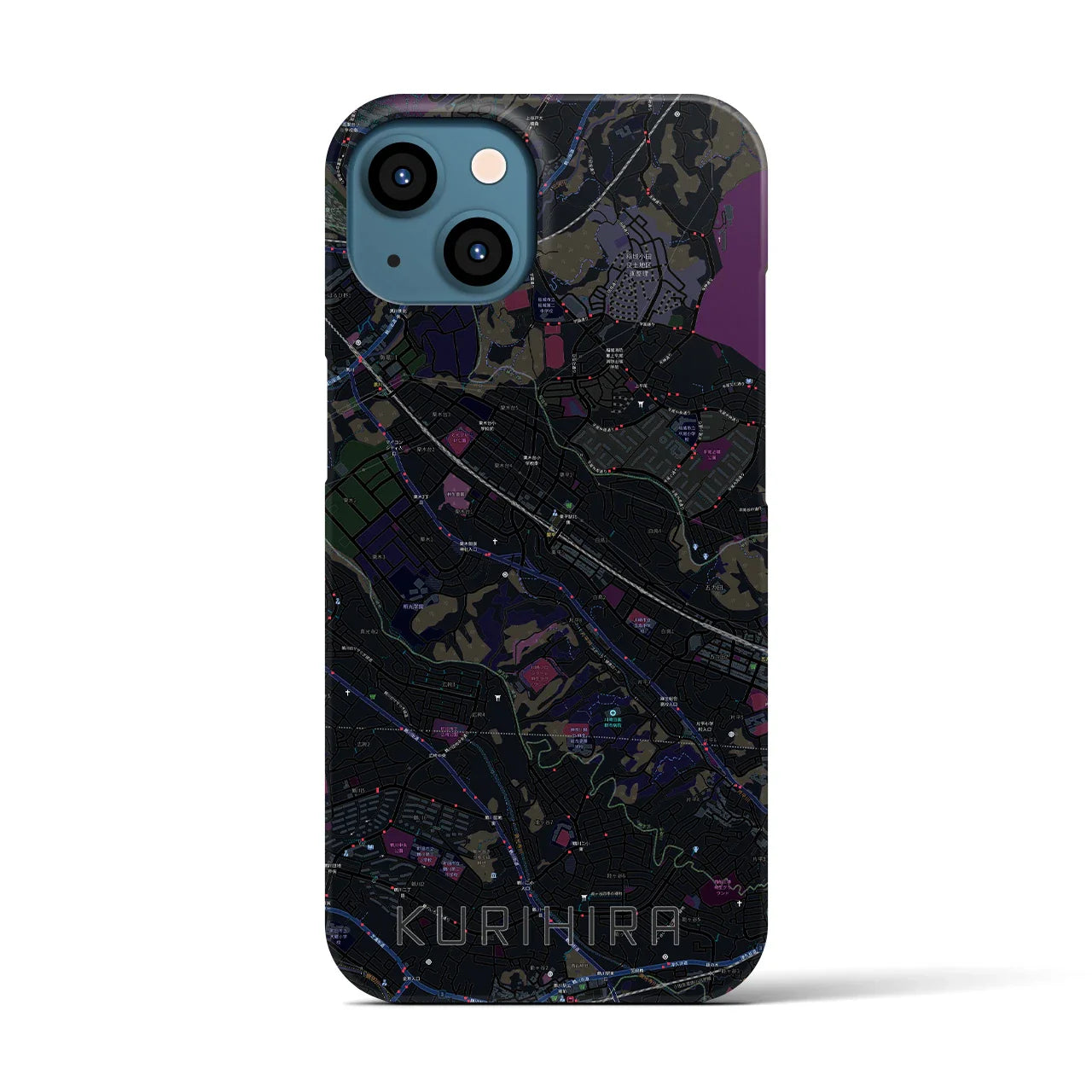 【栗平(神奈川県)】地図柄iPhoneケース(バックカバータイプ)