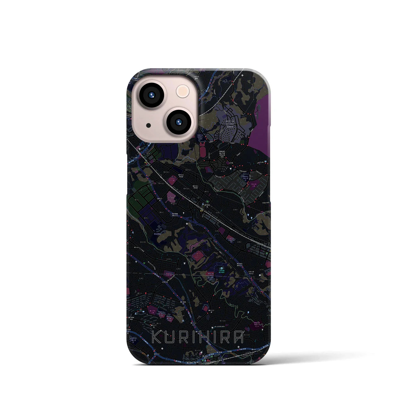 【栗平(神奈川県)】地図柄iPhoneケース(バックカバータイプ)