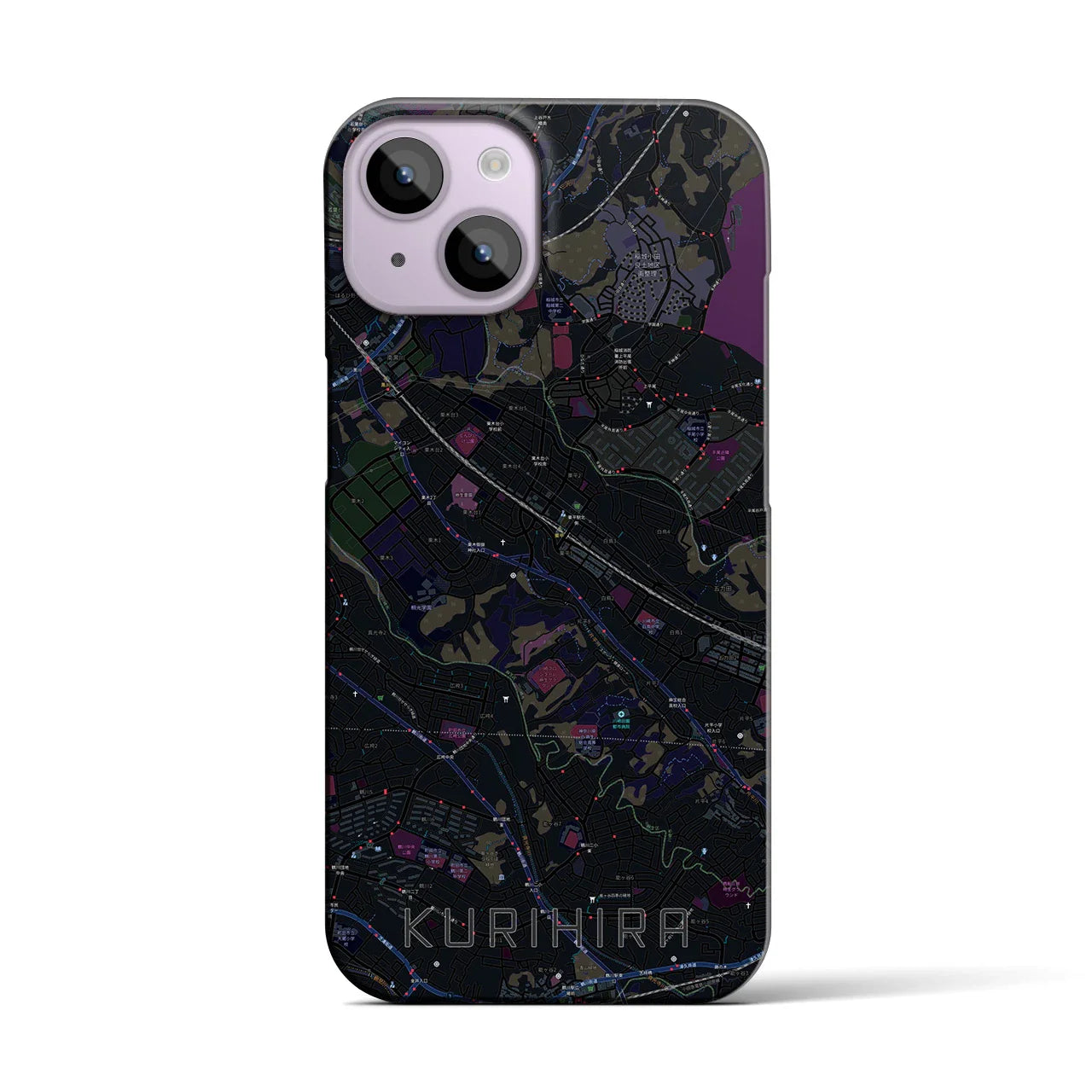 【栗平(神奈川県)】地図柄iPhoneケース(バックカバータイプ)