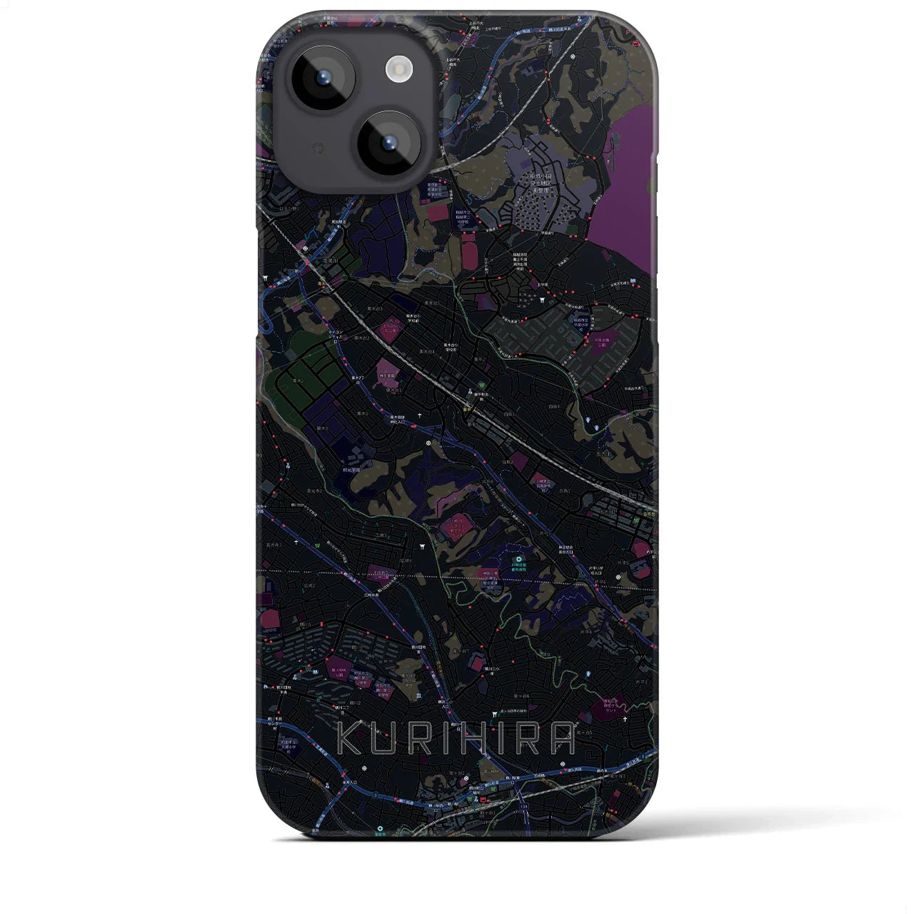 【栗平(神奈川県)】地図柄iPhoneケース(バックカバータイプ)