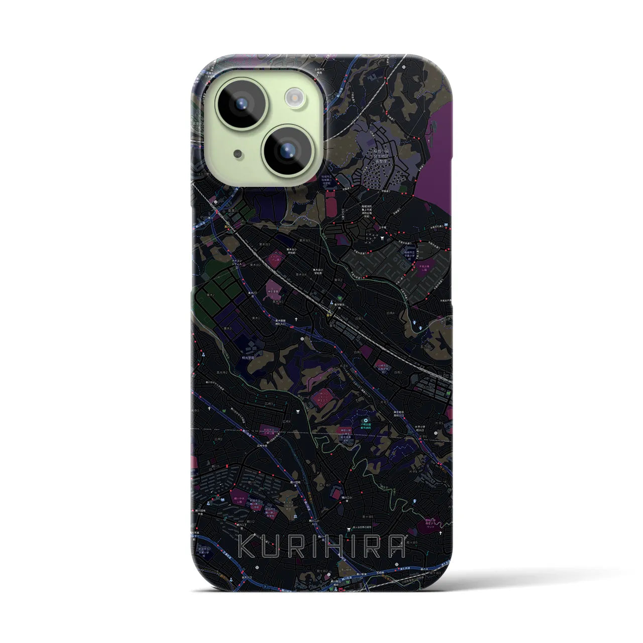 【栗平(神奈川県)】地図柄iPhoneケース(バックカバータイプ)