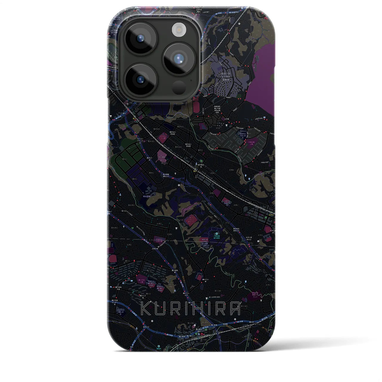【栗平(神奈川県)】地図柄iPhoneケース(バックカバータイプ)