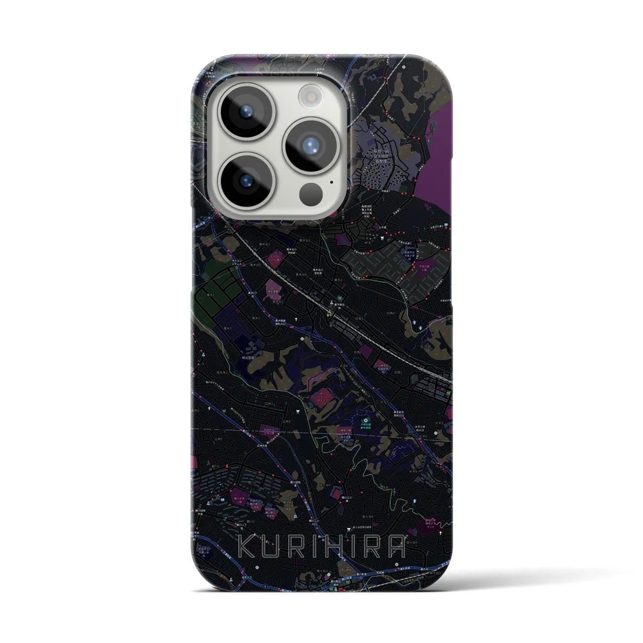 【栗平(神奈川県)】地図柄iPhoneケース(バックカバータイプ)