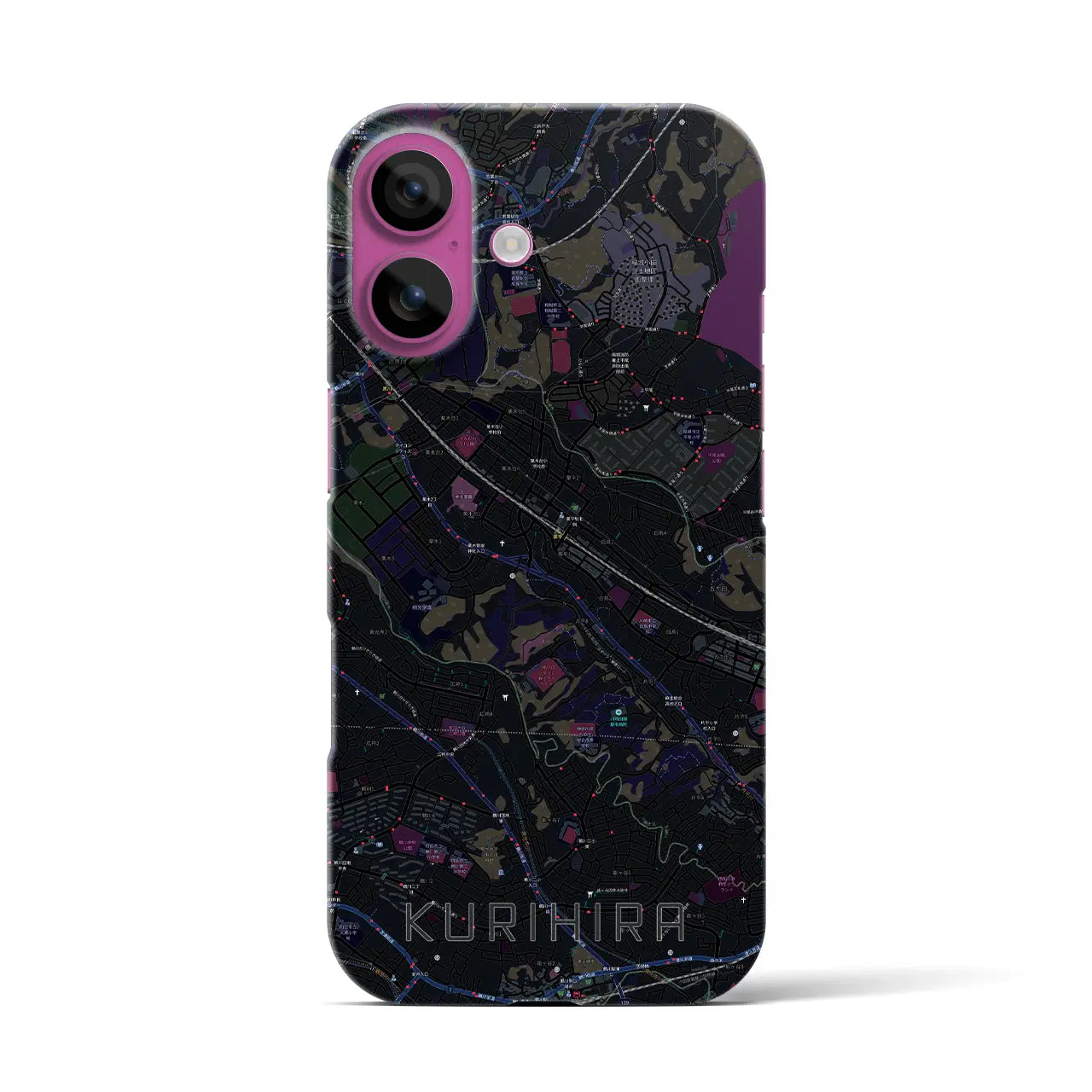 【栗平(神奈川県)】地図柄iPhoneケース(バックカバータイプ)