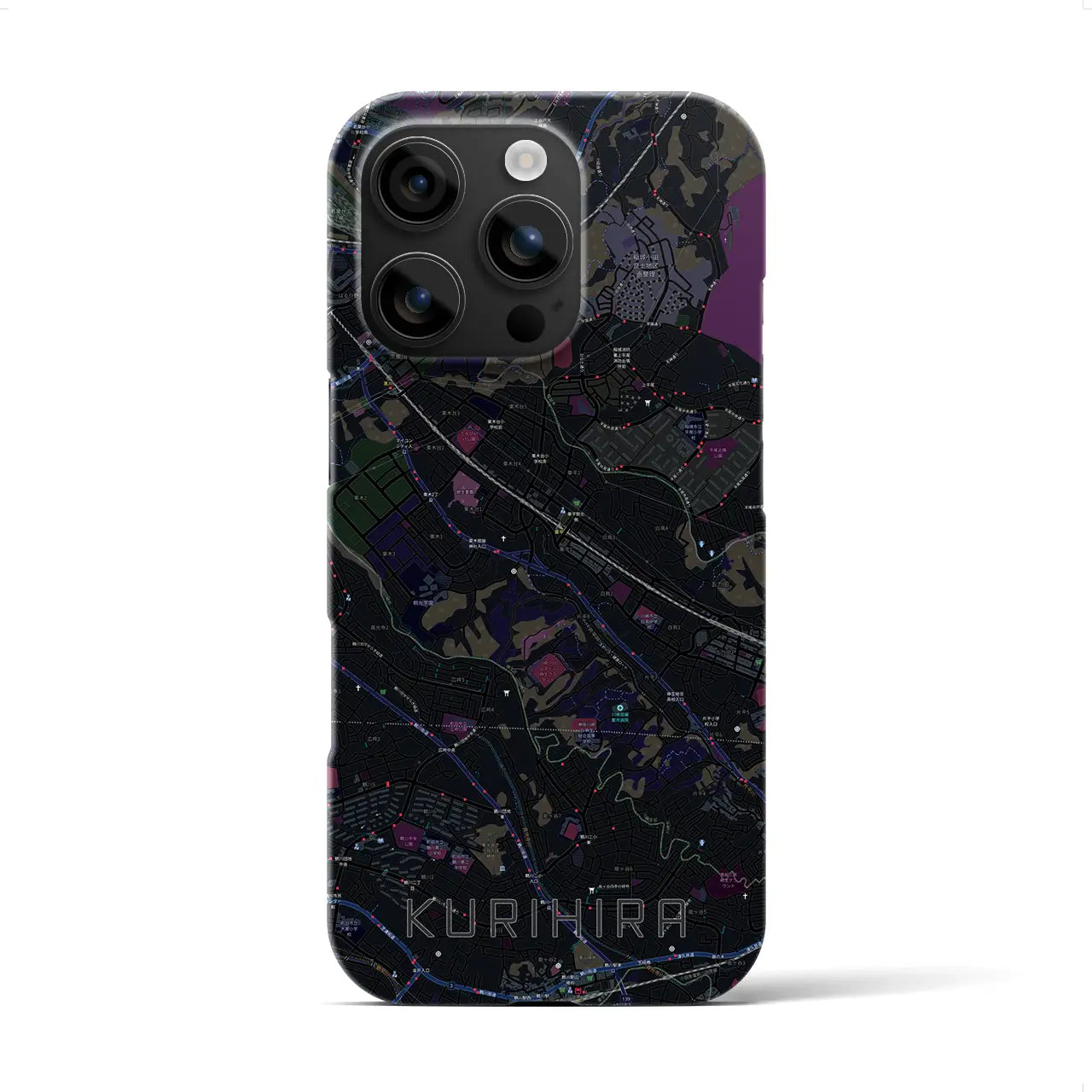 【栗平(神奈川県)】地図柄iPhoneケース(バックカバータイプ)