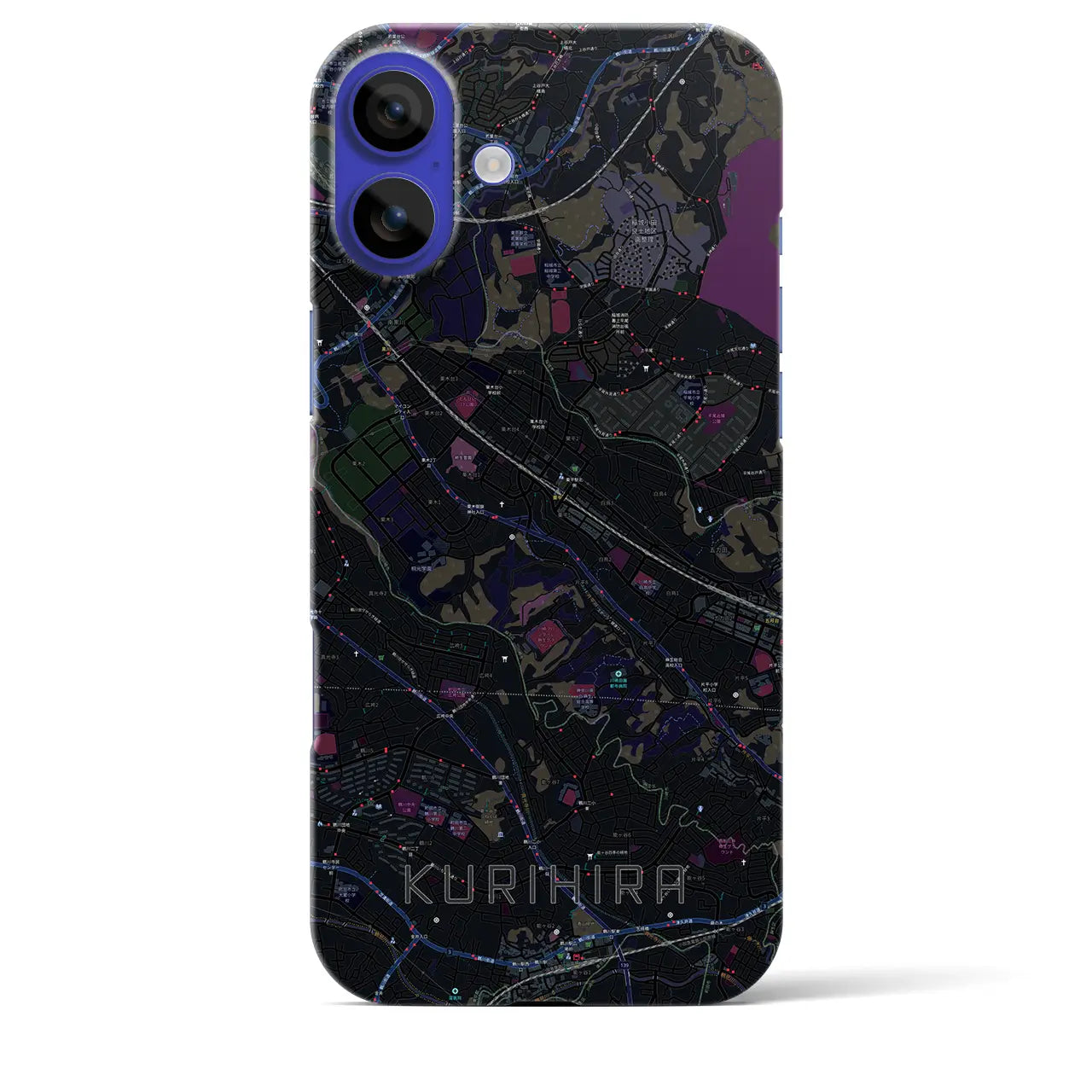 【栗平(神奈川県)】地図柄iPhoneケース(バックカバータイプ)