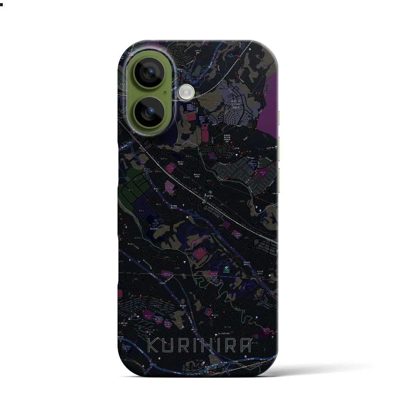 【栗平(神奈川県)】地図柄iPhoneケース(バックカバータイプ)