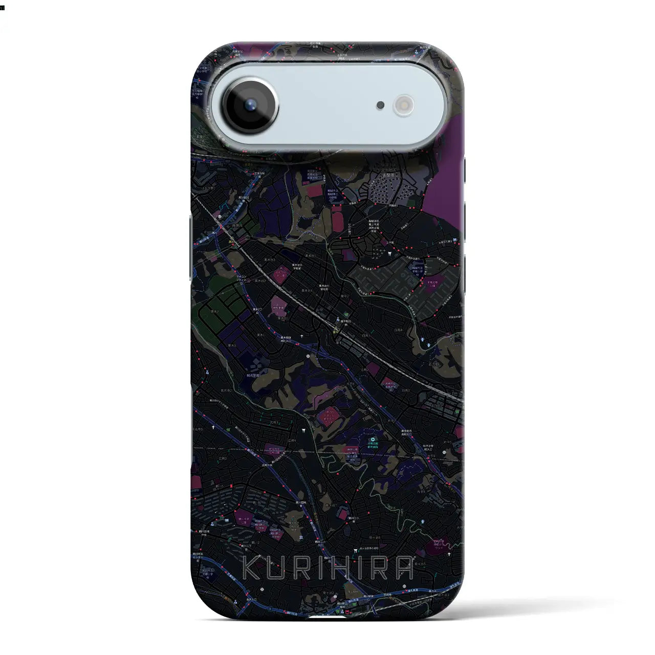 【栗平(神奈川県)】地図柄iPhoneケース(バックカバータイプ)