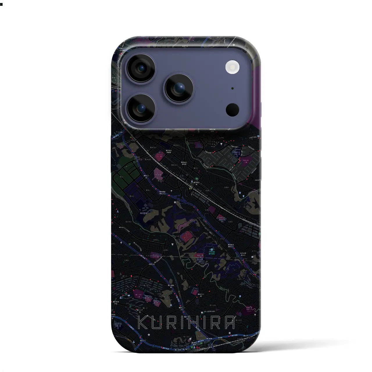 【栗平(神奈川県)】地図柄iPhoneケース(バックカバータイプ)