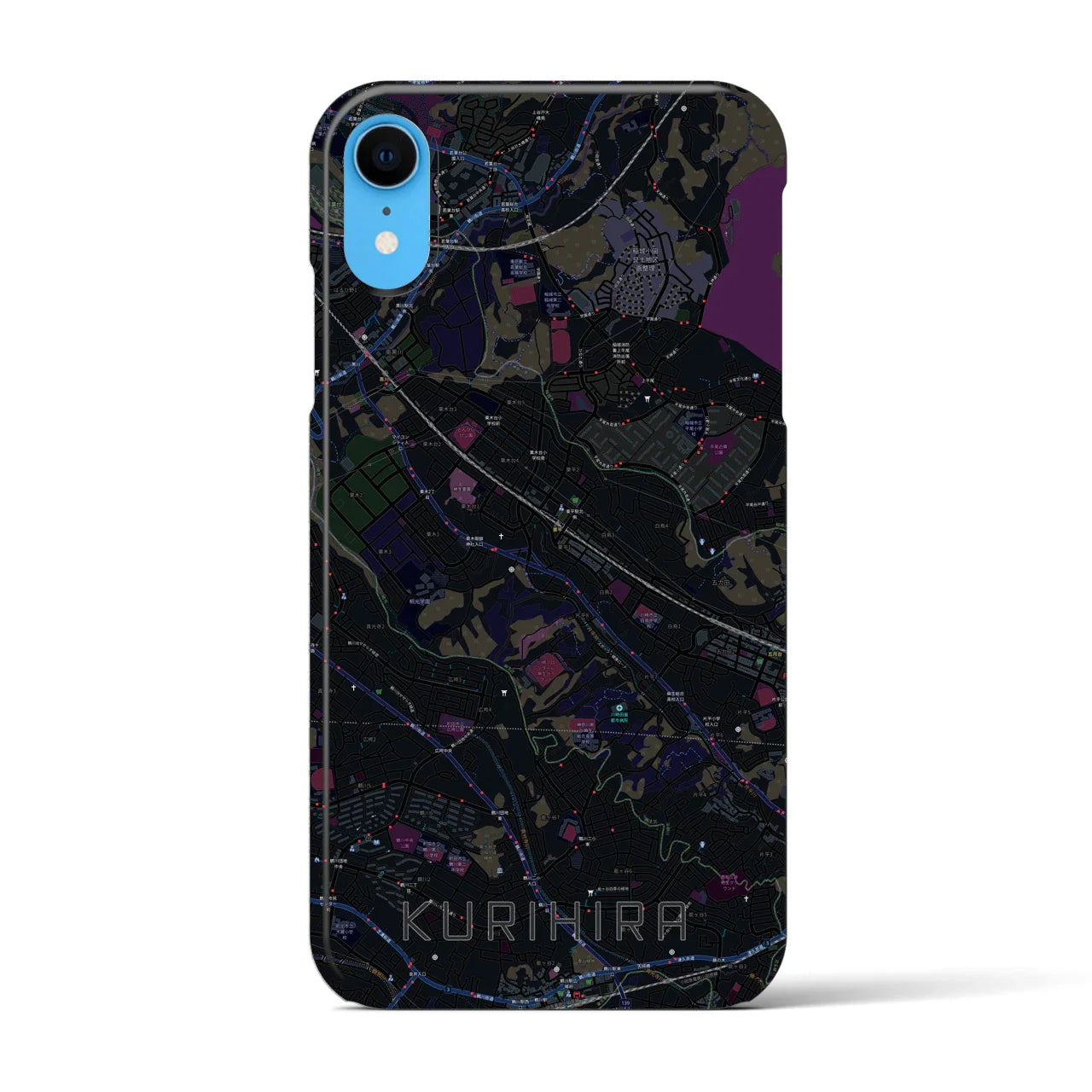 【栗平(神奈川県)】地図柄iPhoneケース(バックカバータイプ)