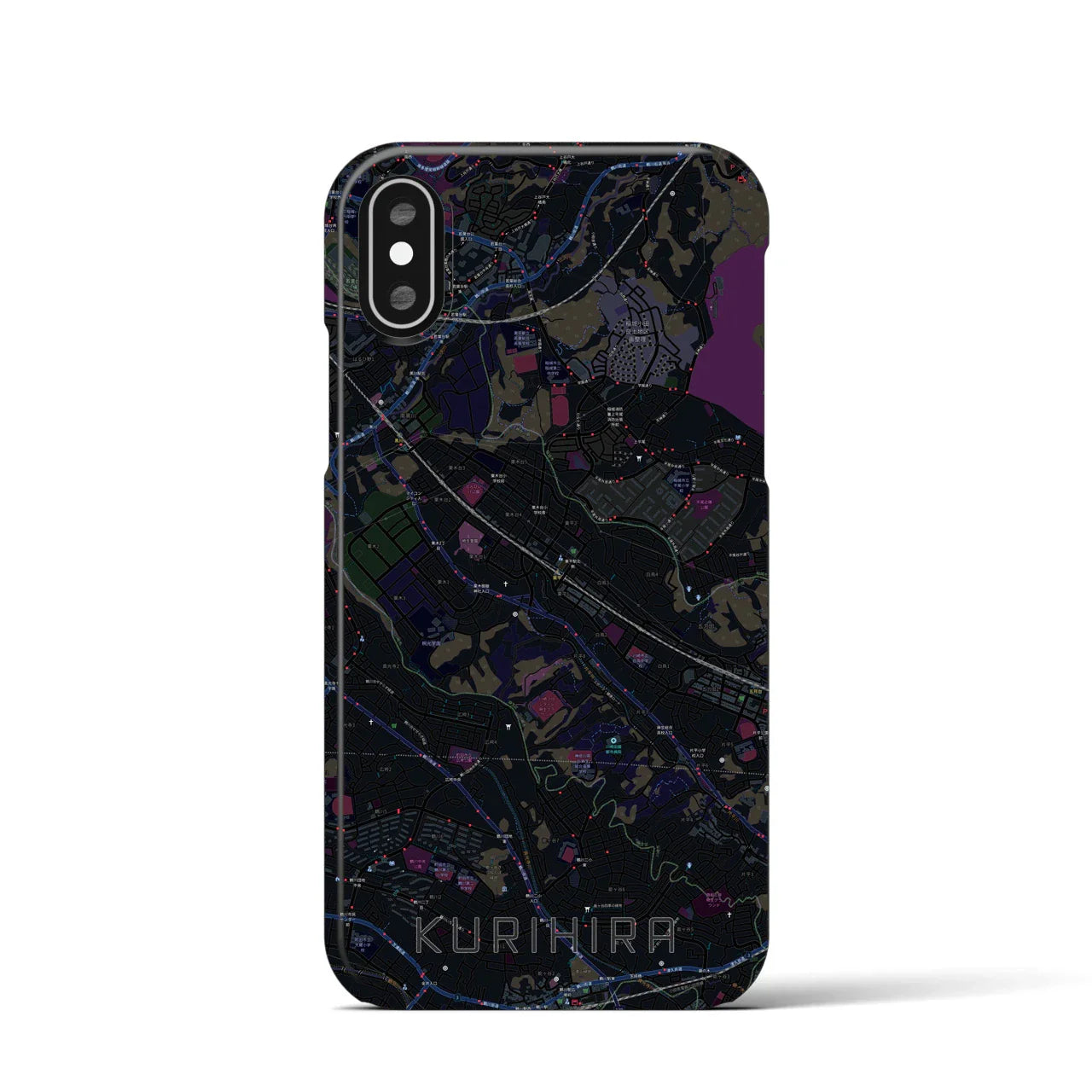 【栗平(神奈川県)】地図柄iPhoneケース(バックカバータイプ)