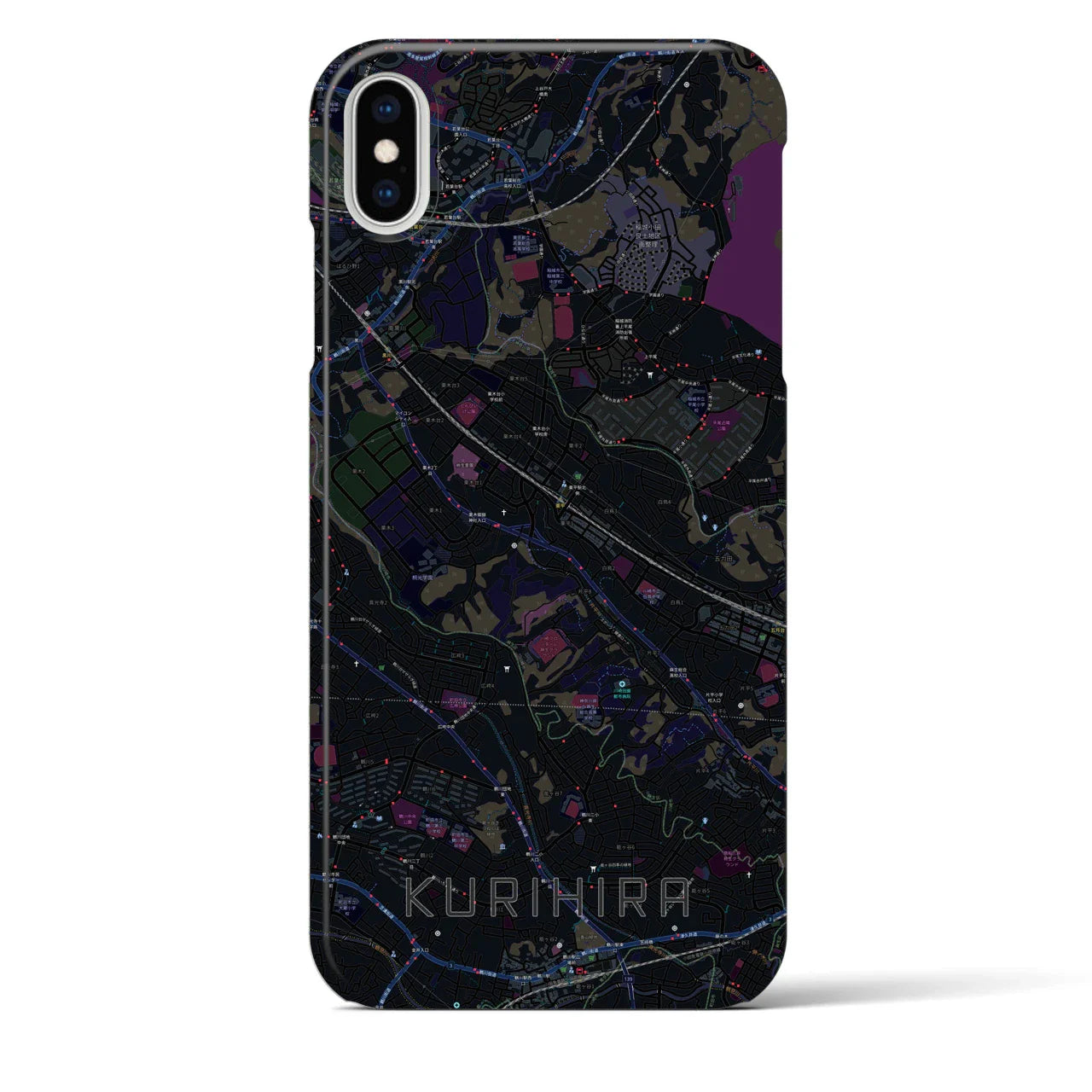 【栗平(神奈川県)】地図柄iPhoneケース(バックカバータイプ)