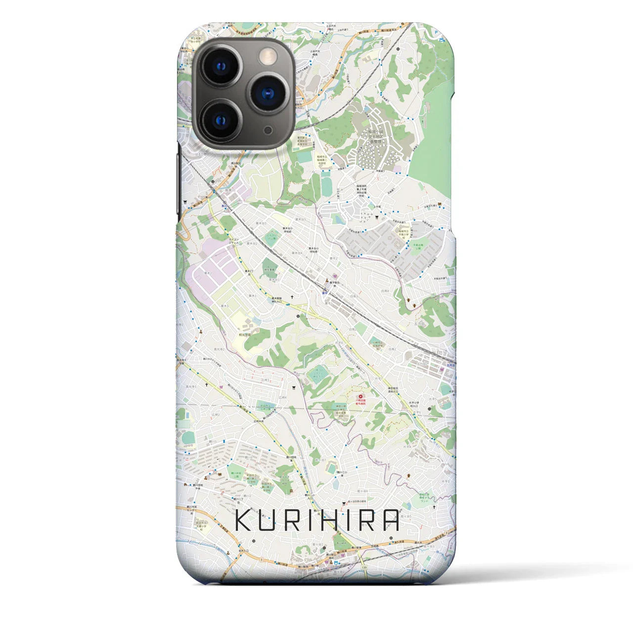 【栗平(神奈川県)】地図柄iPhoneケース(バックカバータイプ)