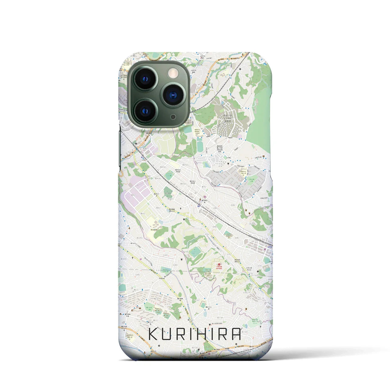【栗平(神奈川県)】地図柄iPhoneケース(バックカバータイプ)