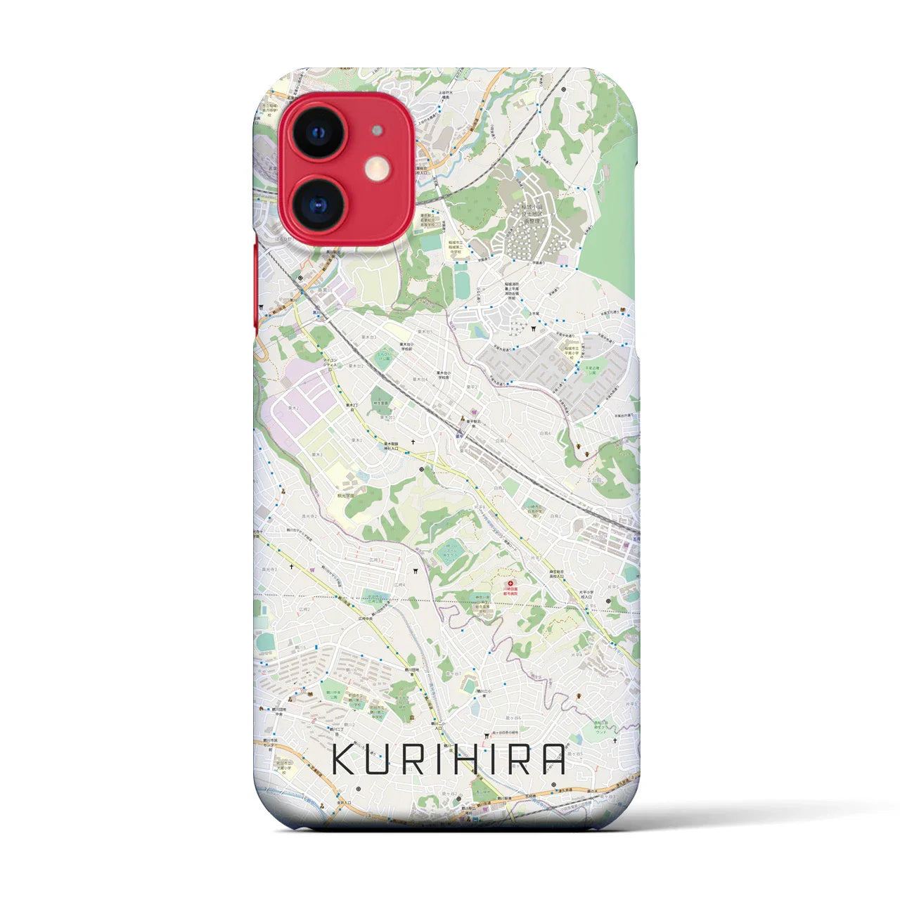【栗平(神奈川県)】地図柄iPhoneケース(バックカバータイプ)