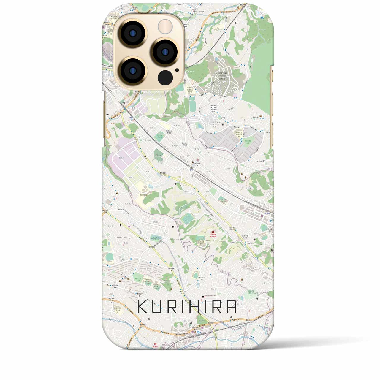 【栗平(神奈川県)】地図柄iPhoneケース(バックカバータイプ)