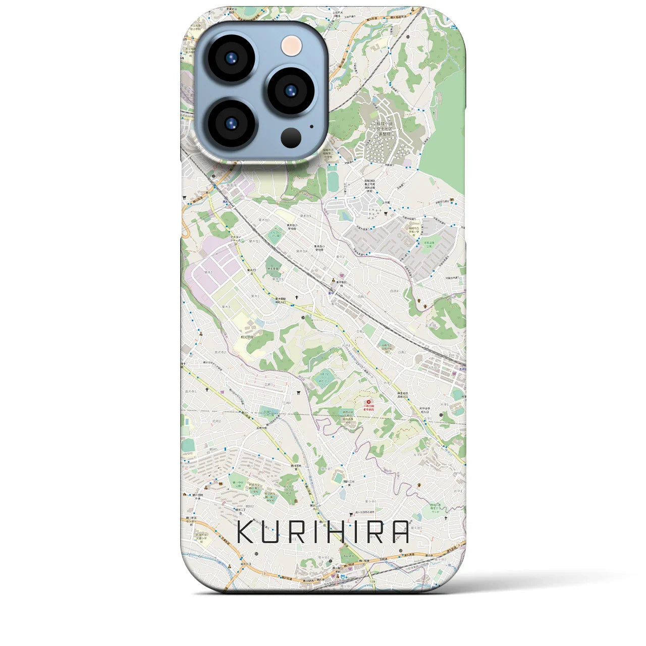 【栗平(神奈川県)】地図柄iPhoneケース(バックカバータイプ)