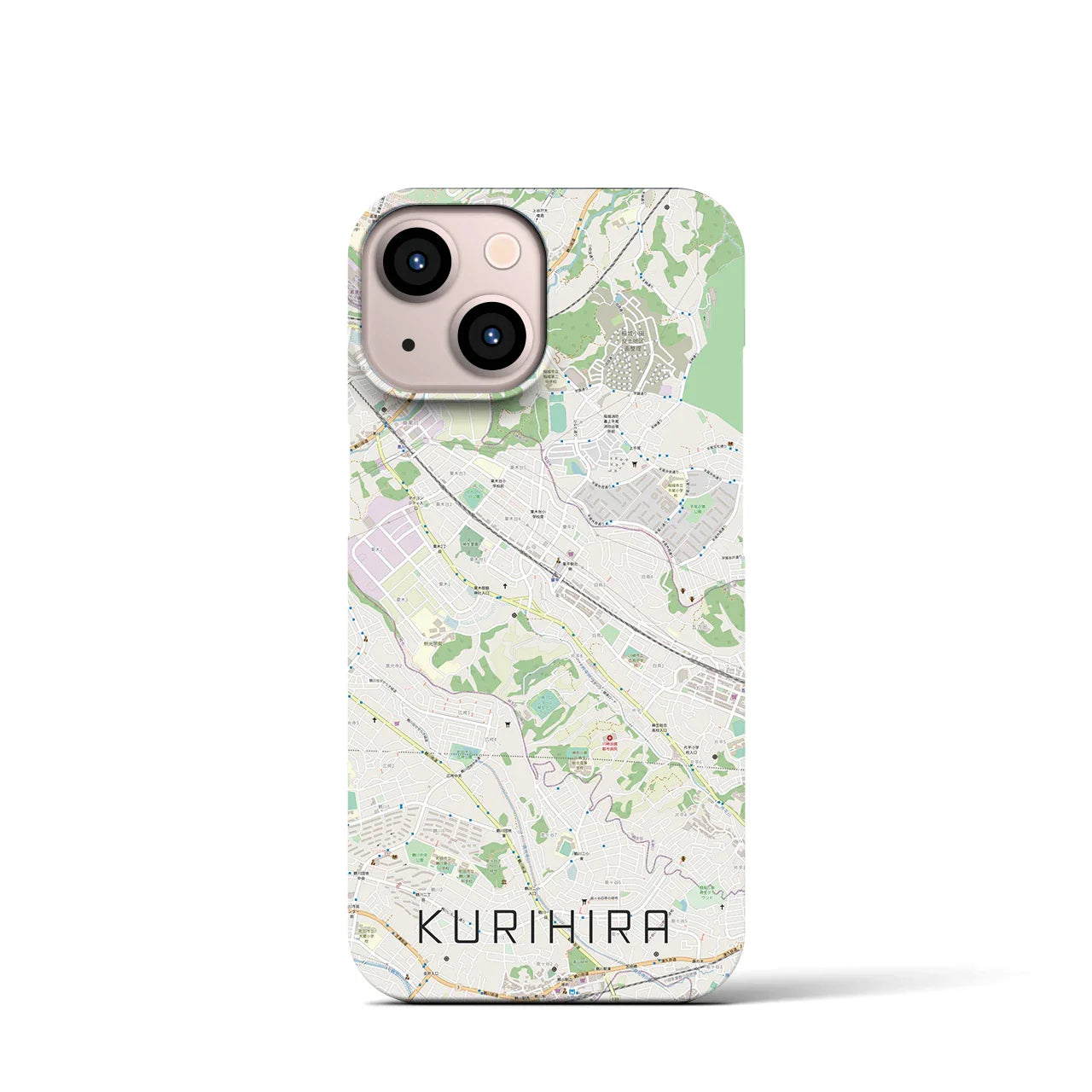 【栗平(神奈川県)】地図柄iPhoneケース(バックカバータイプ)