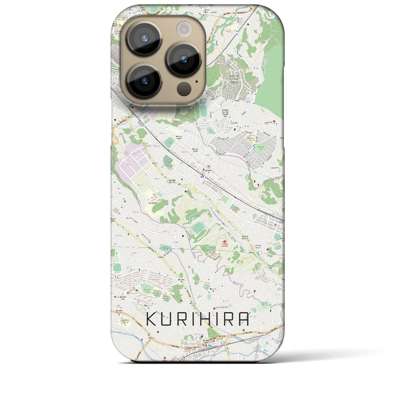 【栗平(神奈川県)】地図柄iPhoneケース(バックカバータイプ)