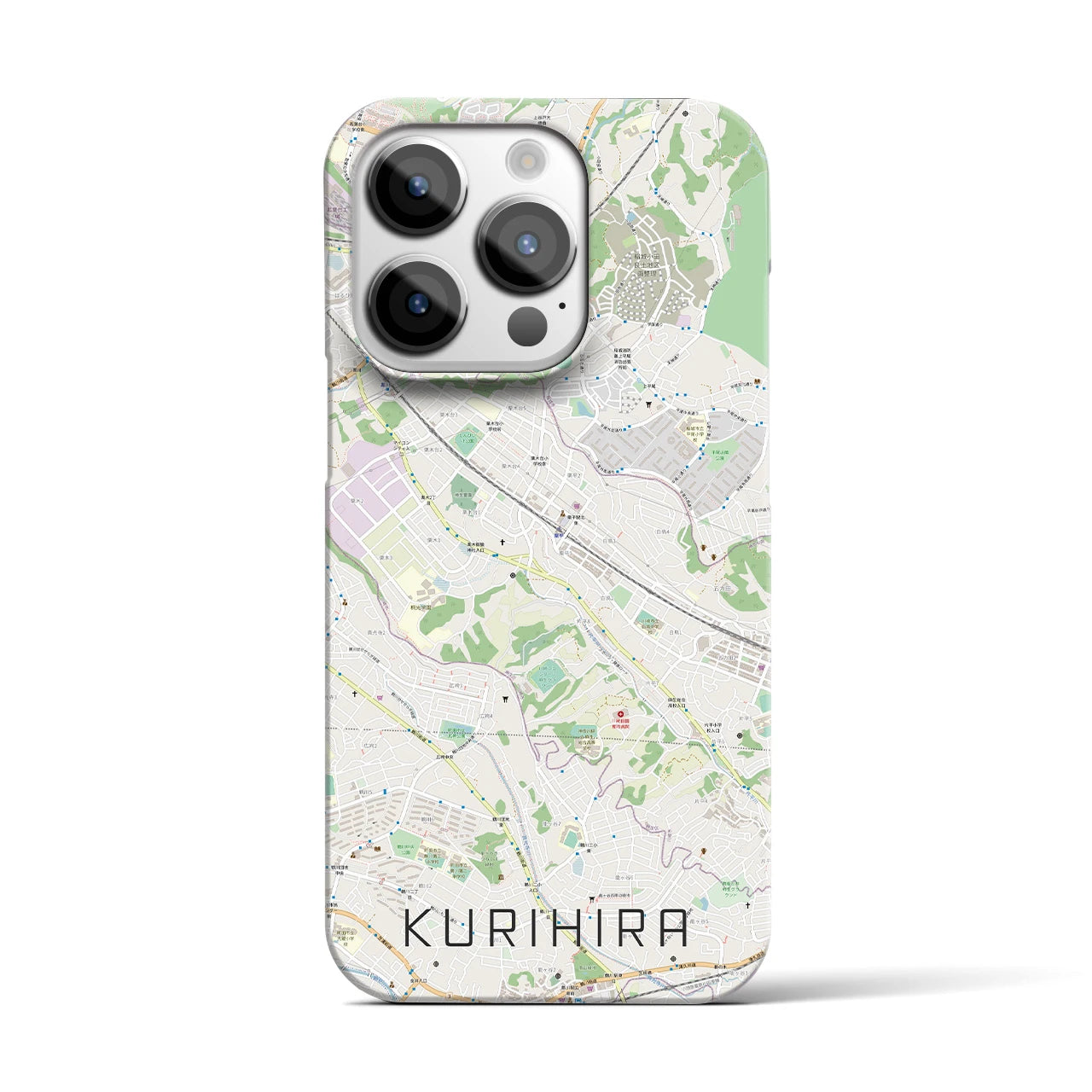 【栗平(神奈川県)】地図柄iPhoneケース(バックカバータイプ)