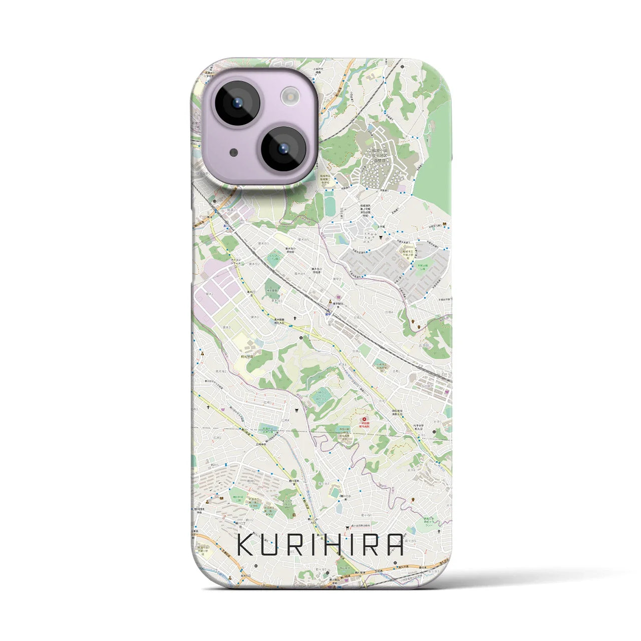 【栗平(神奈川県)】地図柄iPhoneケース(バックカバータイプ)