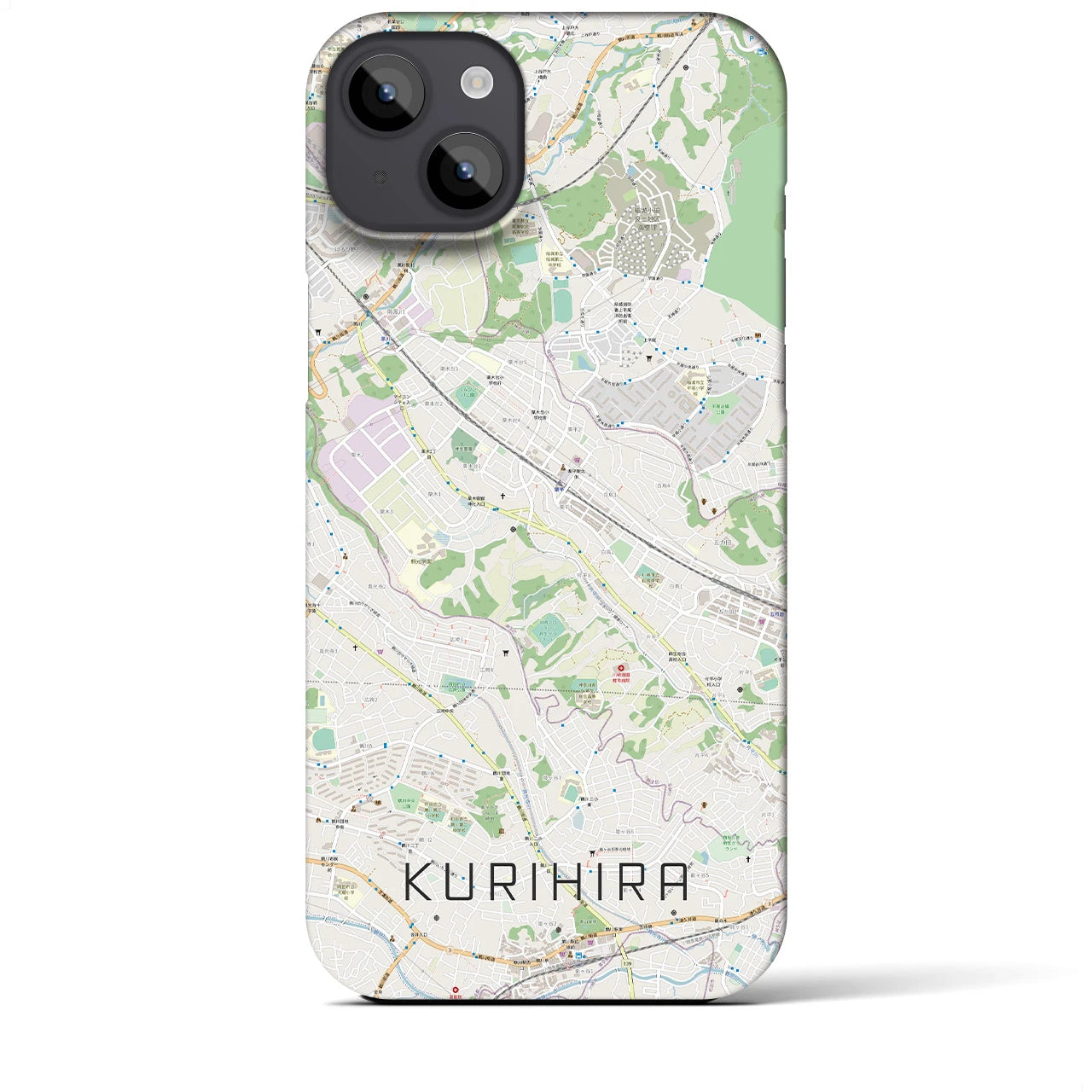 【栗平(神奈川県)】地図柄iPhoneケース(バックカバータイプ)