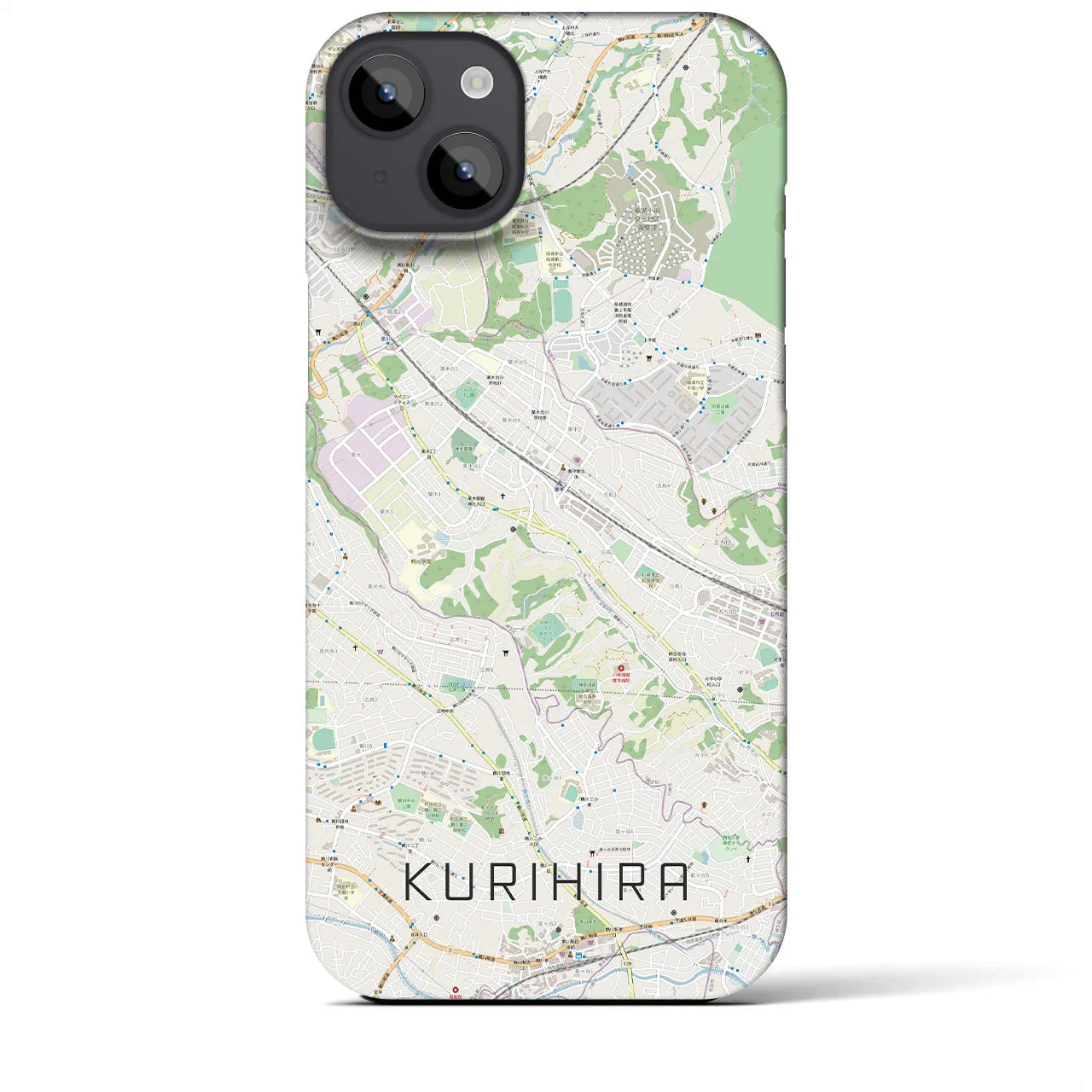 【栗平(神奈川県)】地図柄iPhoneケース(バックカバータイプ)