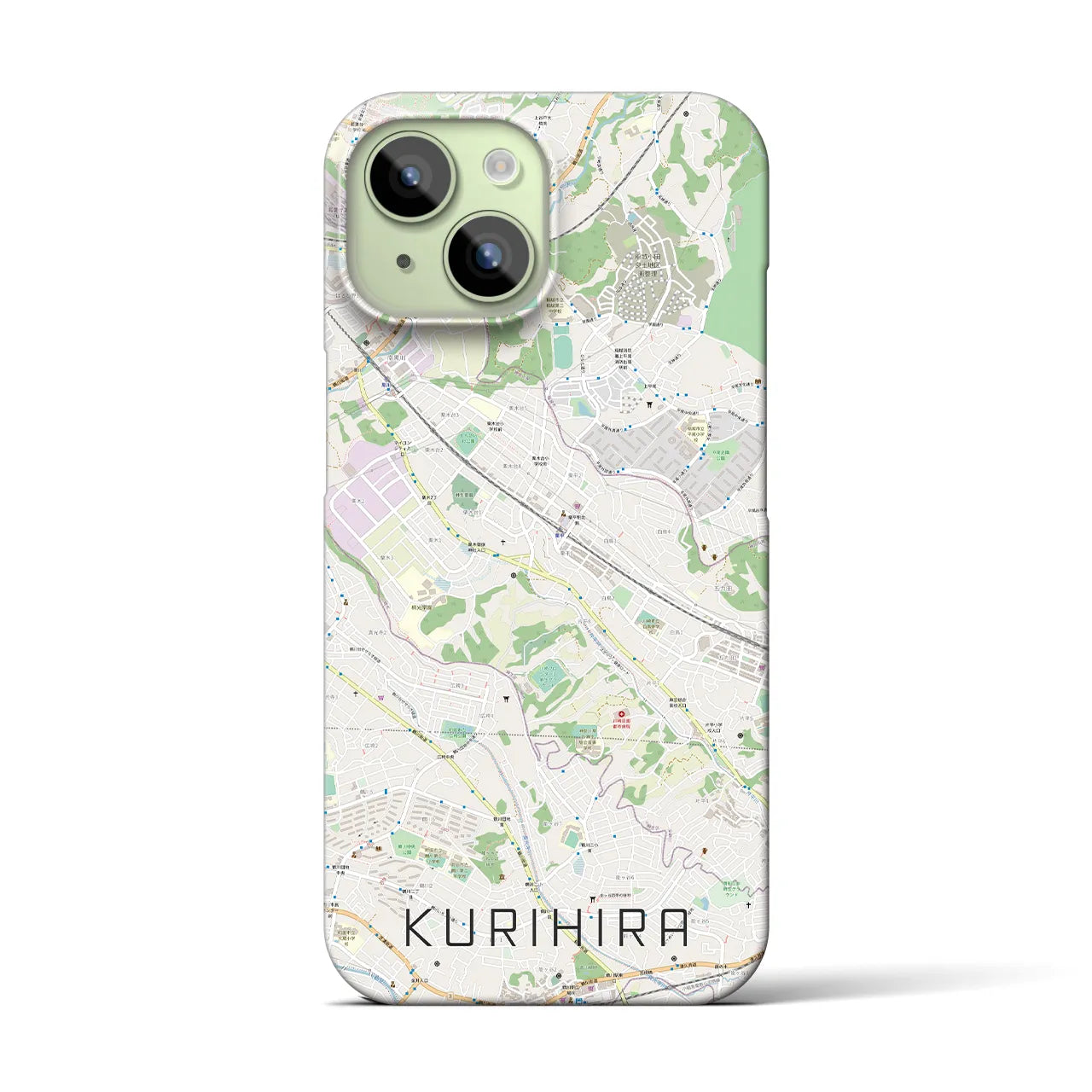 【栗平(神奈川県)】地図柄iPhoneケース(バックカバータイプ)