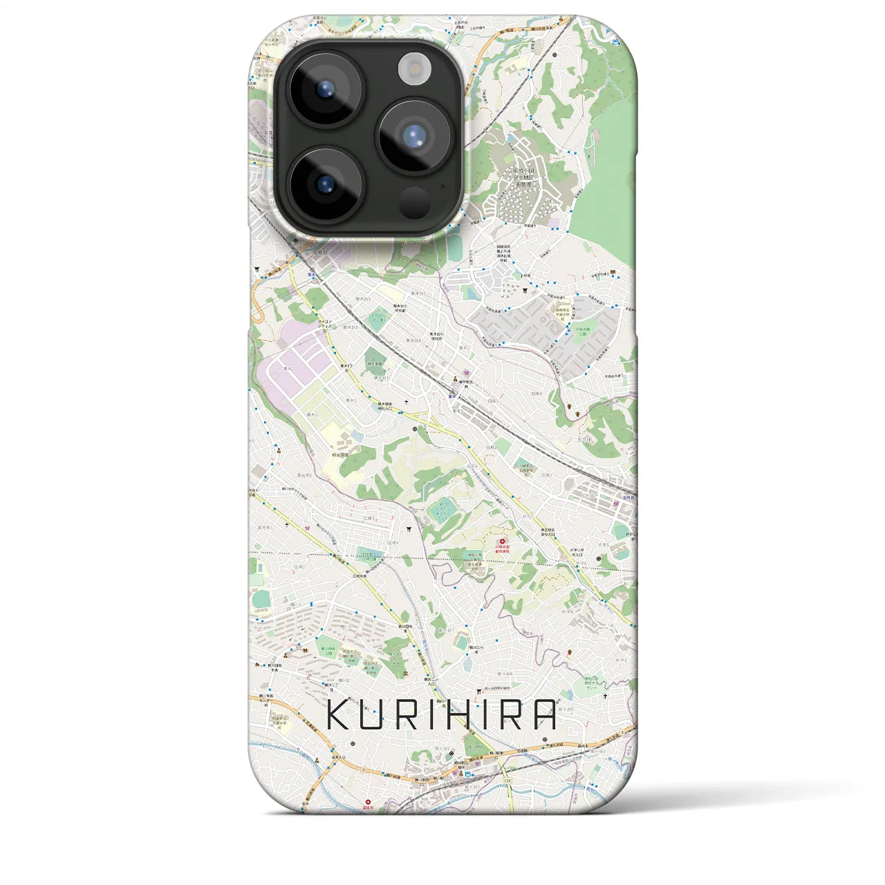 【栗平(神奈川県)】地図柄iPhoneケース(バックカバータイプ)