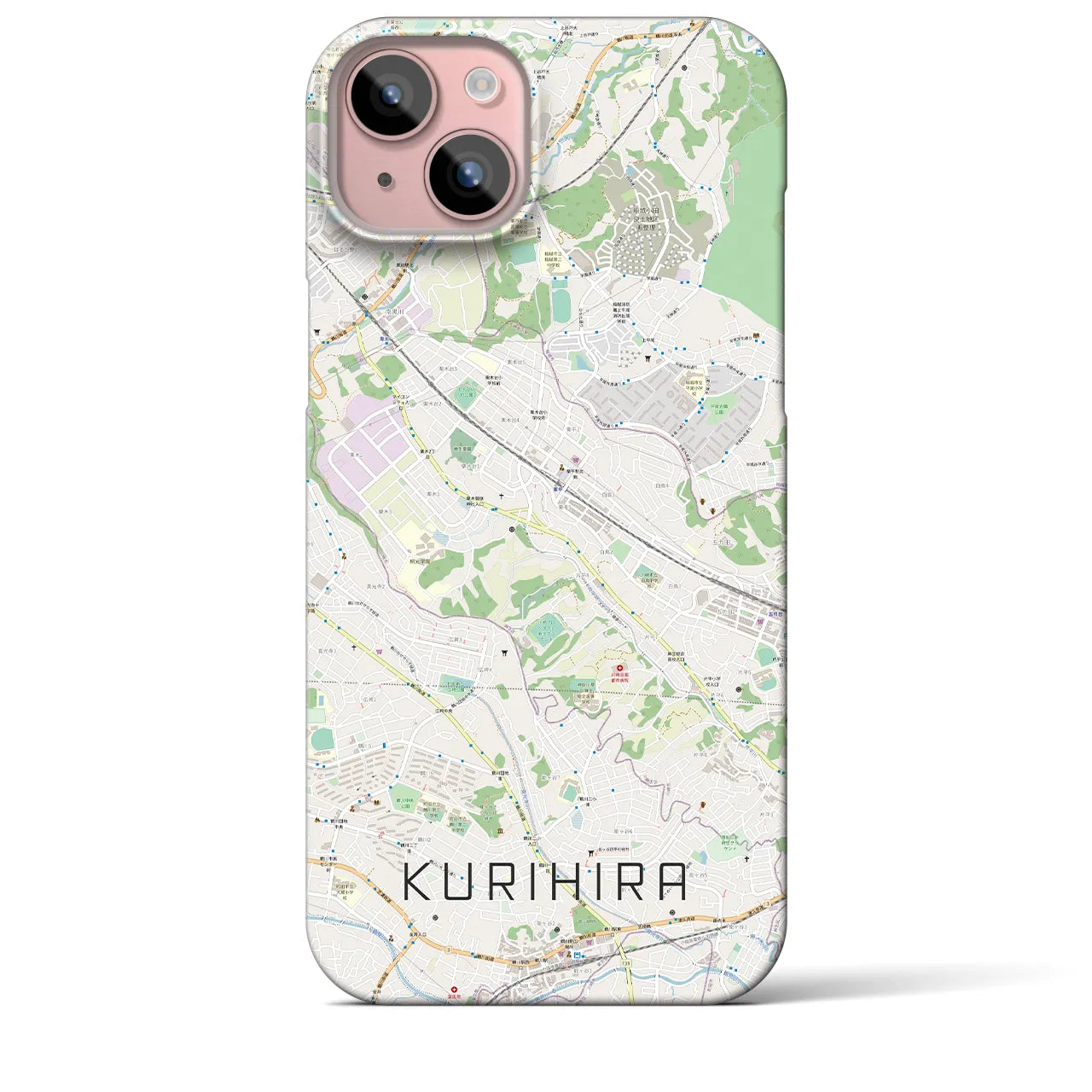 【栗平(神奈川県)】地図柄iPhoneケース(バックカバータイプ)