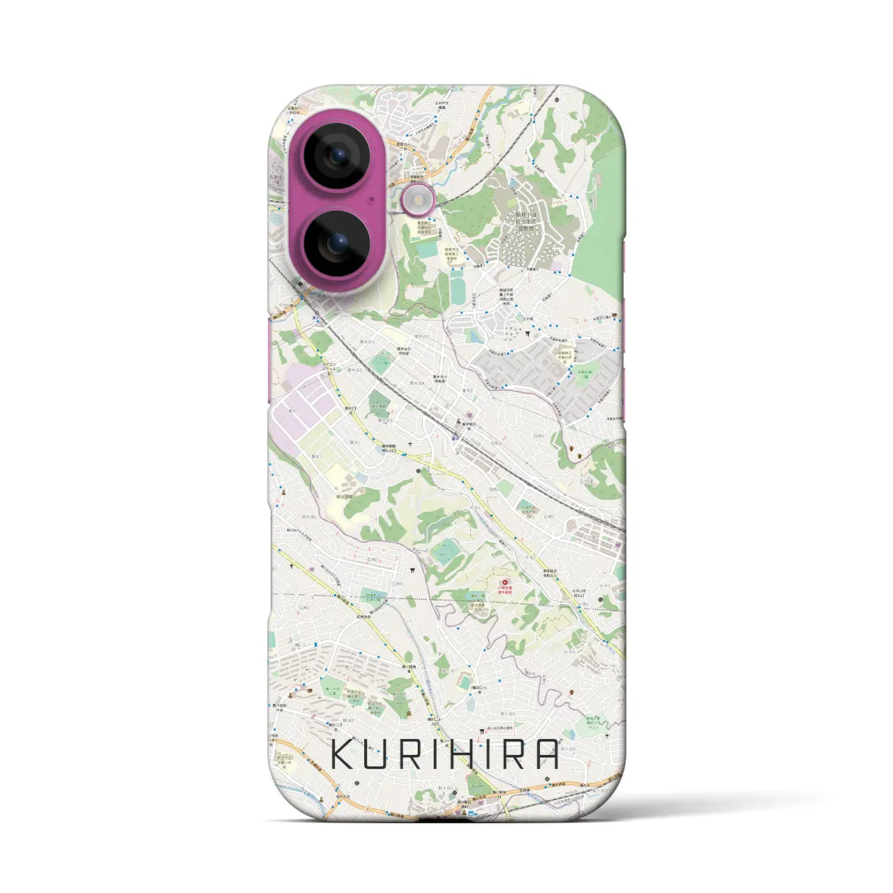 【栗平(神奈川県)】地図柄iPhoneケース(バックカバータイプ)