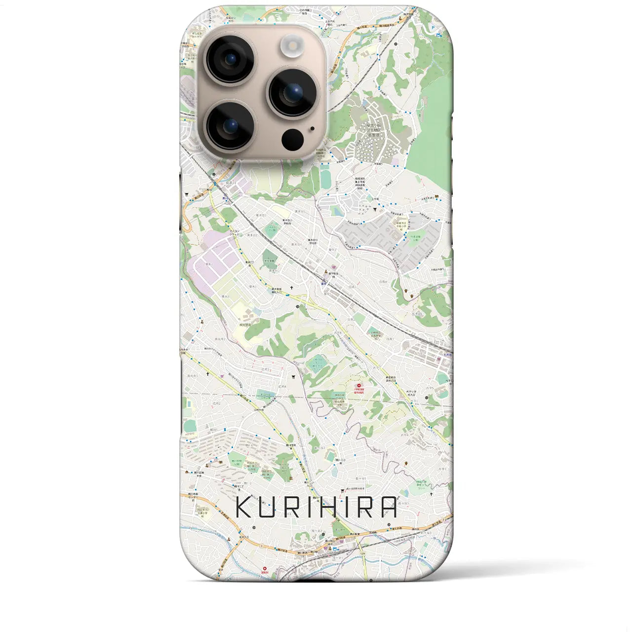 【栗平(神奈川県)】地図柄iPhoneケース(バックカバータイプ)