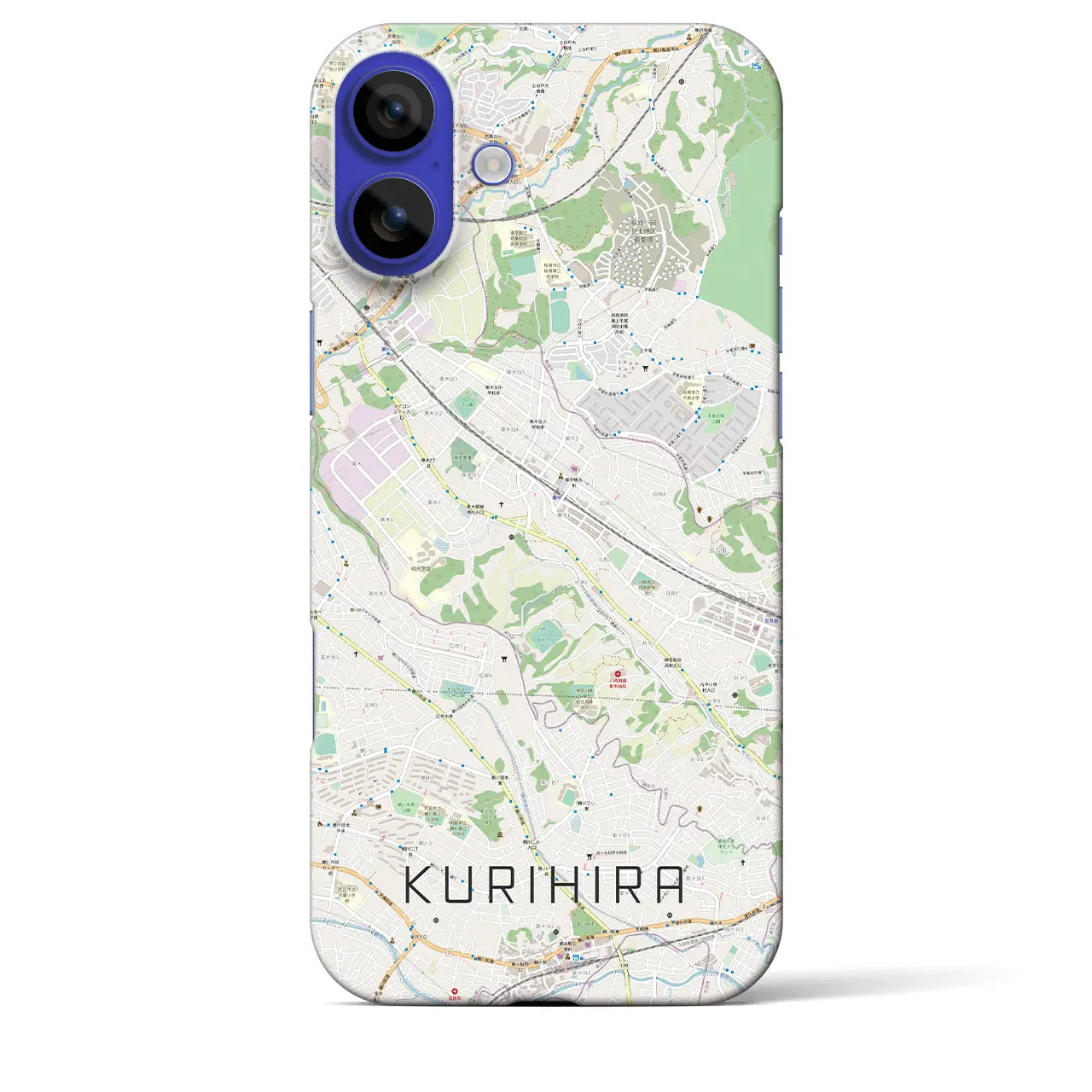 【栗平(神奈川県)】地図柄iPhoneケース(バックカバータイプ)