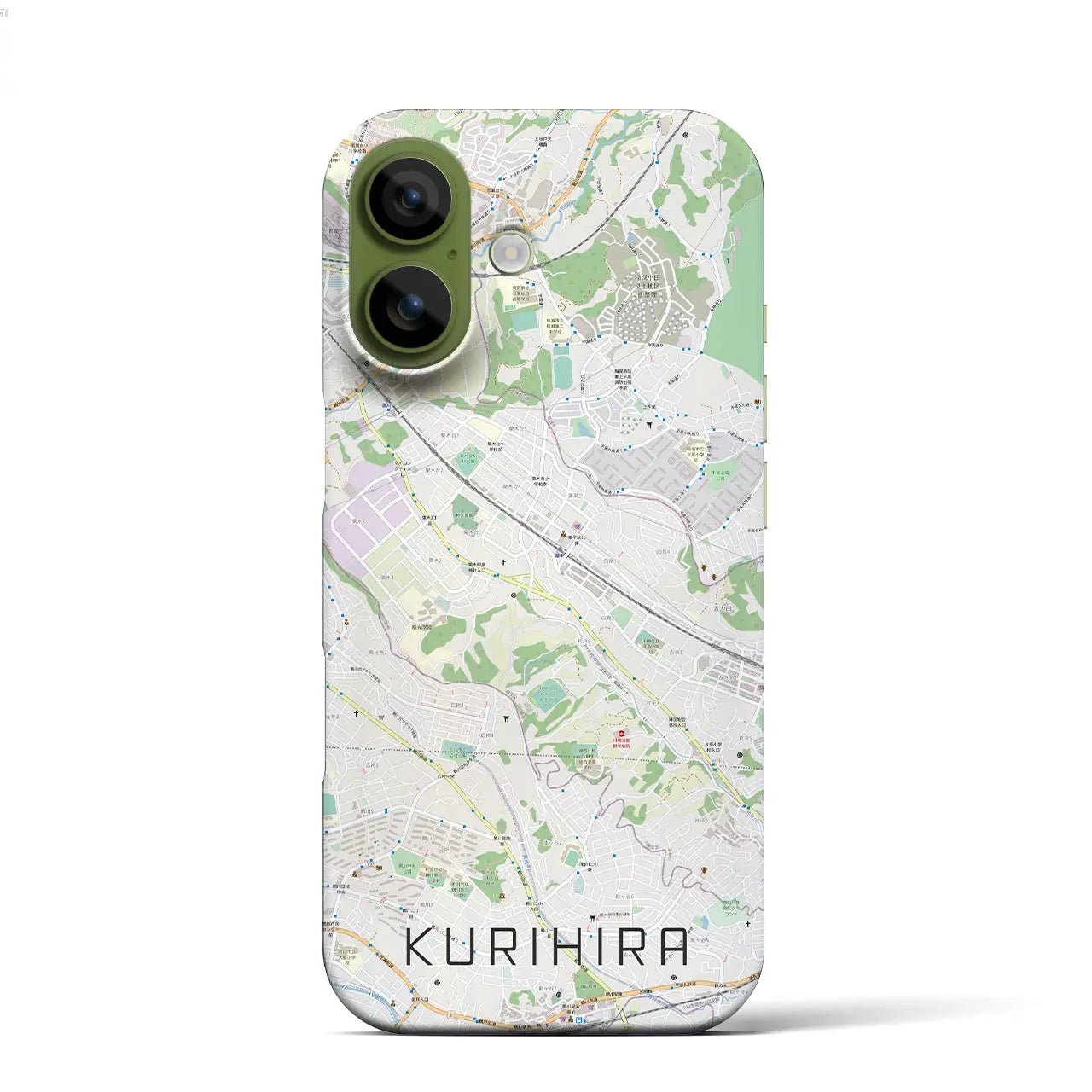 【栗平(神奈川県)】地図柄iPhoneケース(バックカバータイプ)