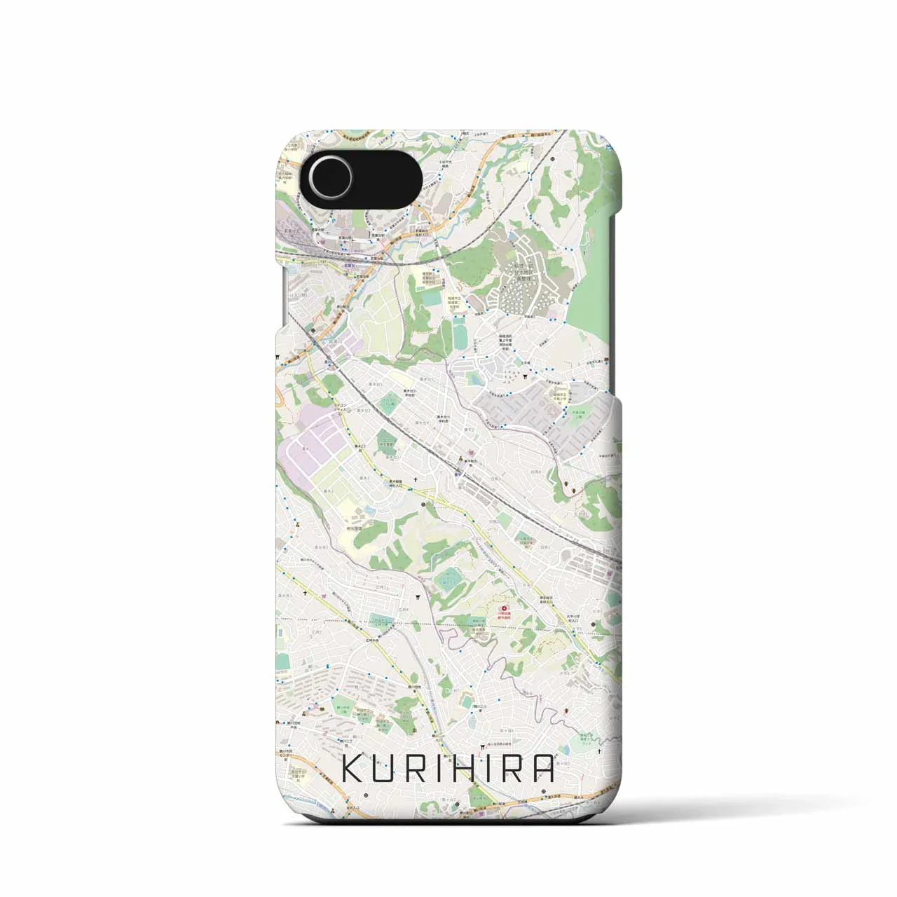 【栗平(神奈川県)】地図柄iPhoneケース(バックカバータイプ)