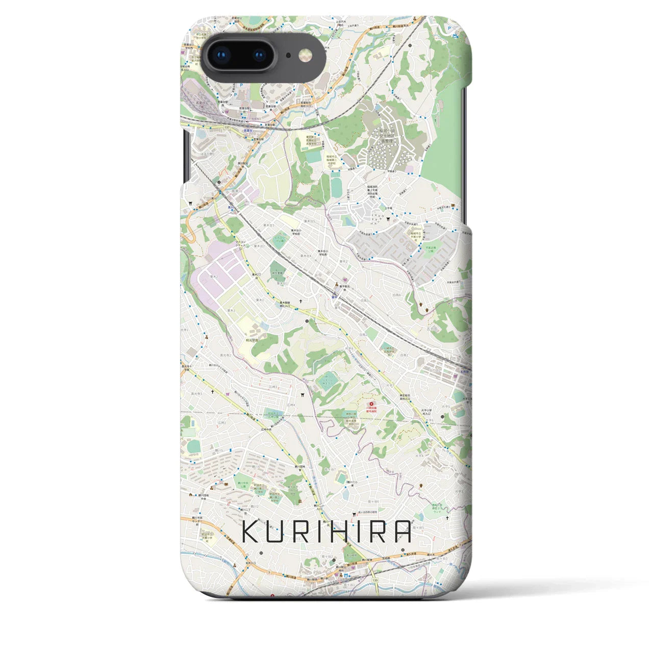【栗平(神奈川県)】地図柄iPhoneケース(バックカバータイプ)