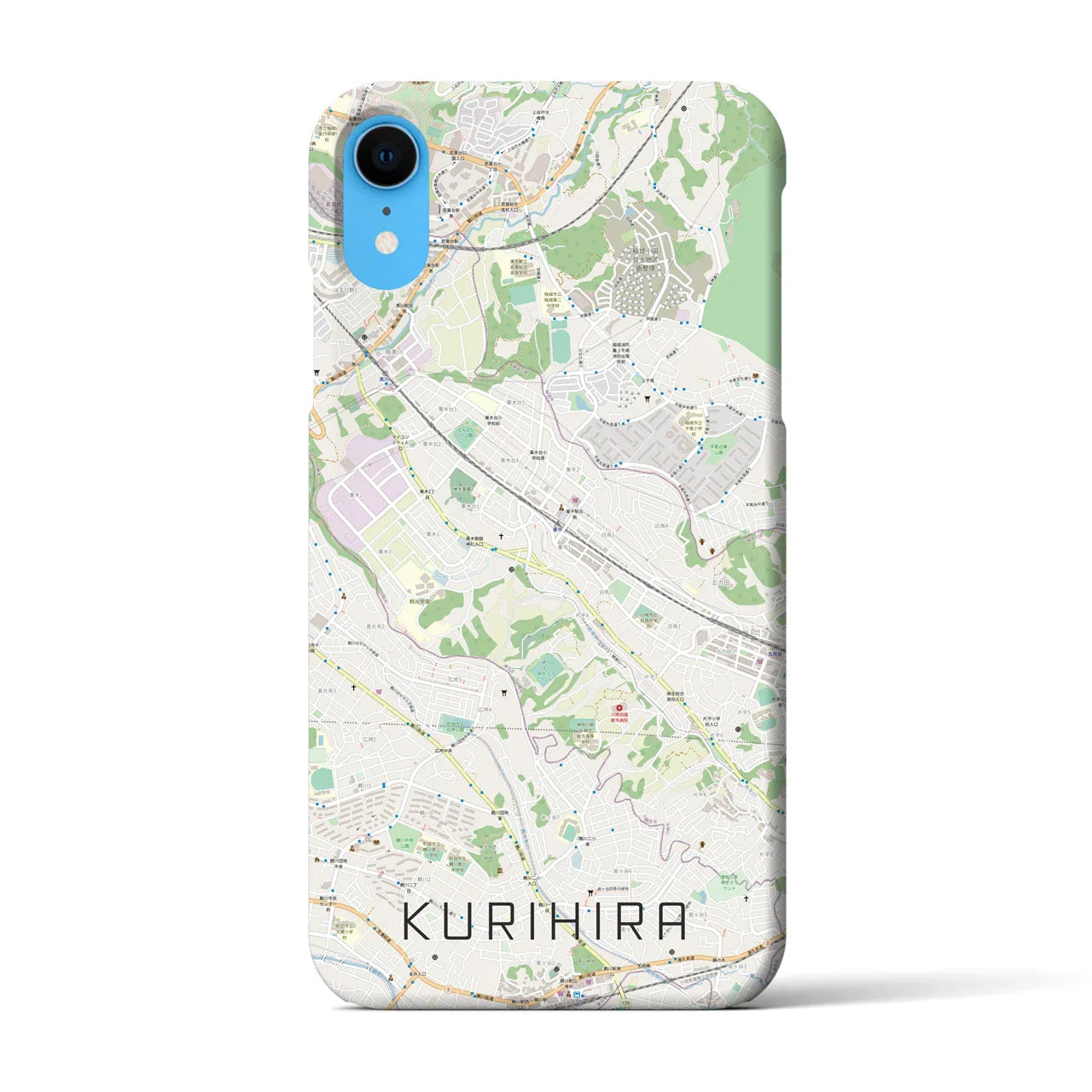【栗平(神奈川県)】地図柄iPhoneケース(バックカバータイプ)