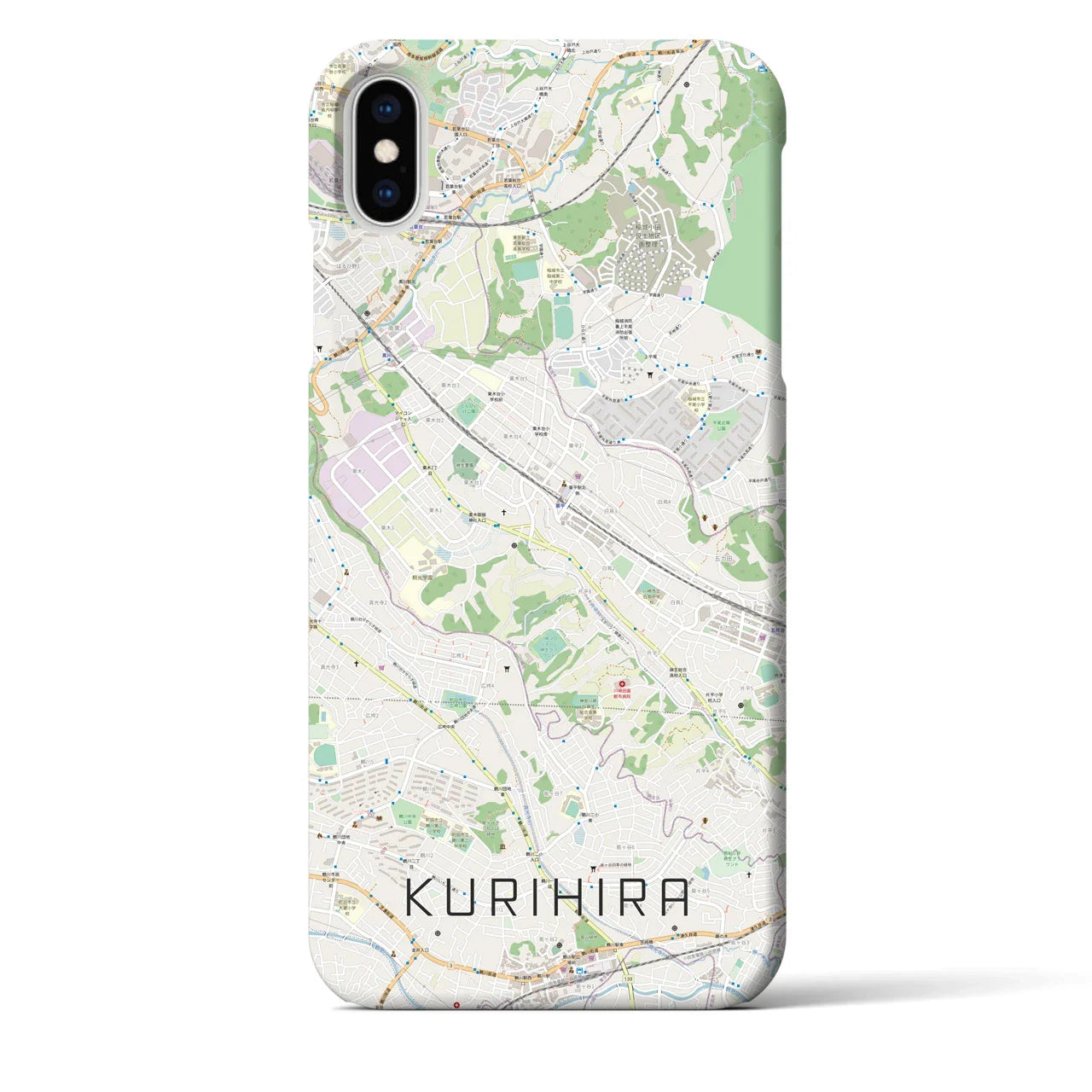 【栗平(神奈川県)】地図柄iPhoneケース(バックカバータイプ)