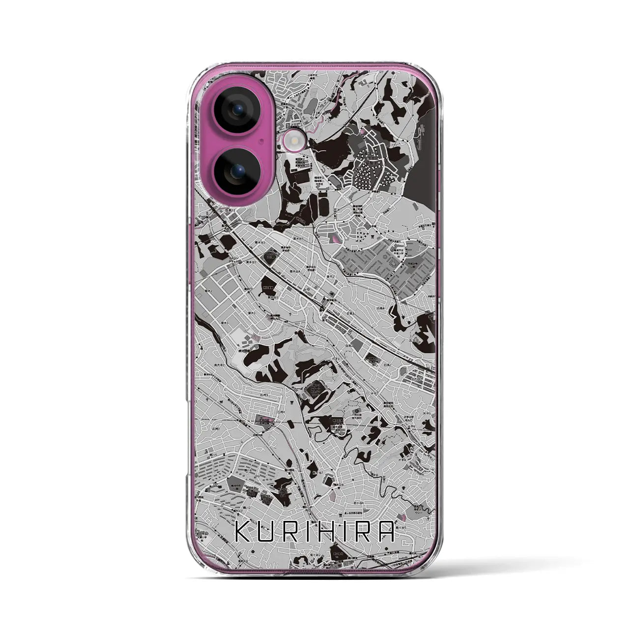 【栗平(神奈川県)】地図柄iPhoneケース(クリアタイプ)