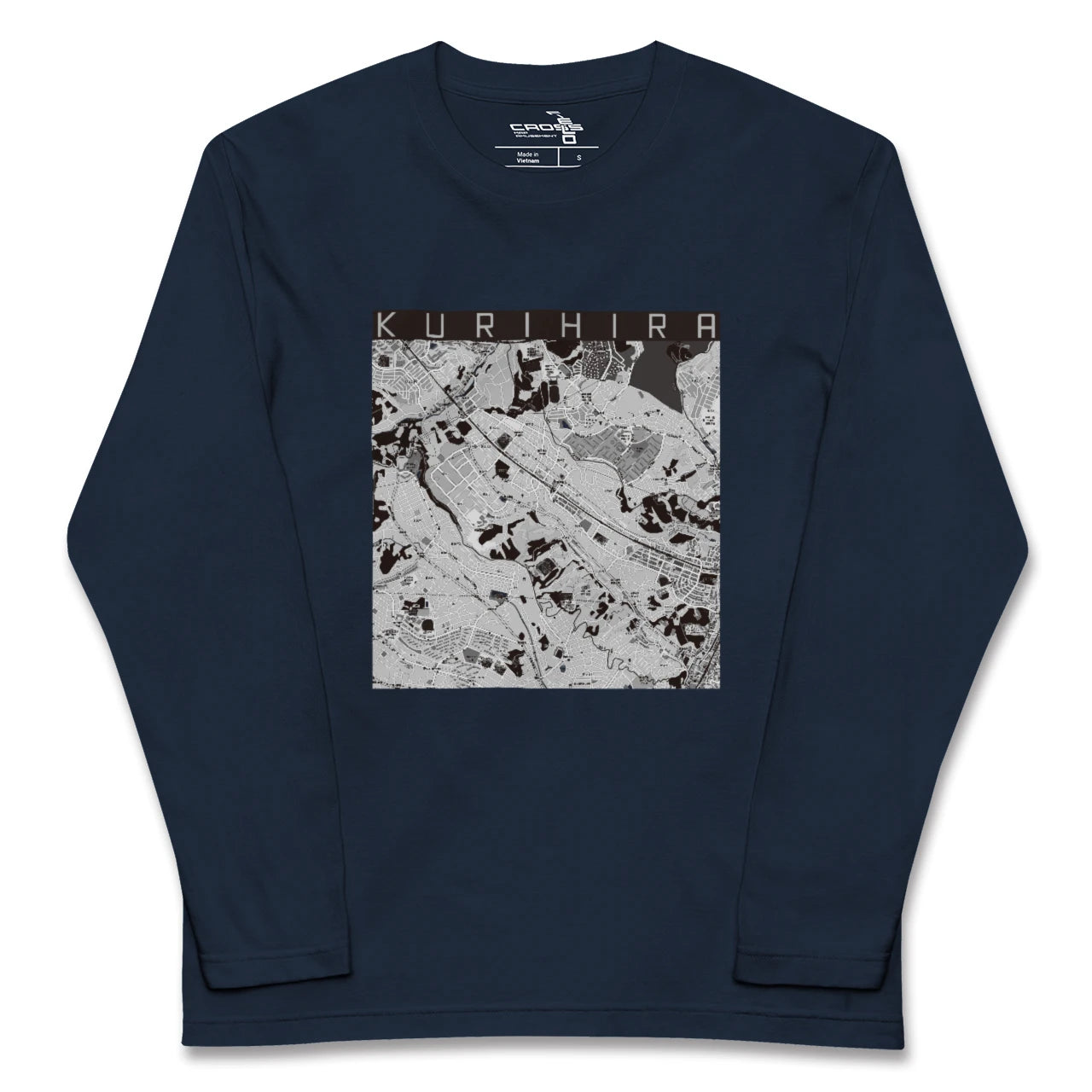 【栗平(神奈川県)】地図柄ロングスリーブTシャツ