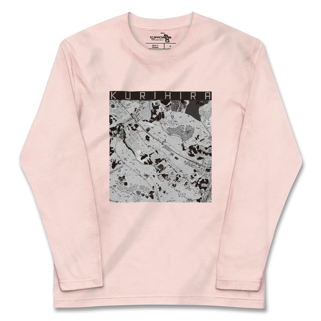 【栗平(神奈川県)】地図柄ロングスリーブTシャツ