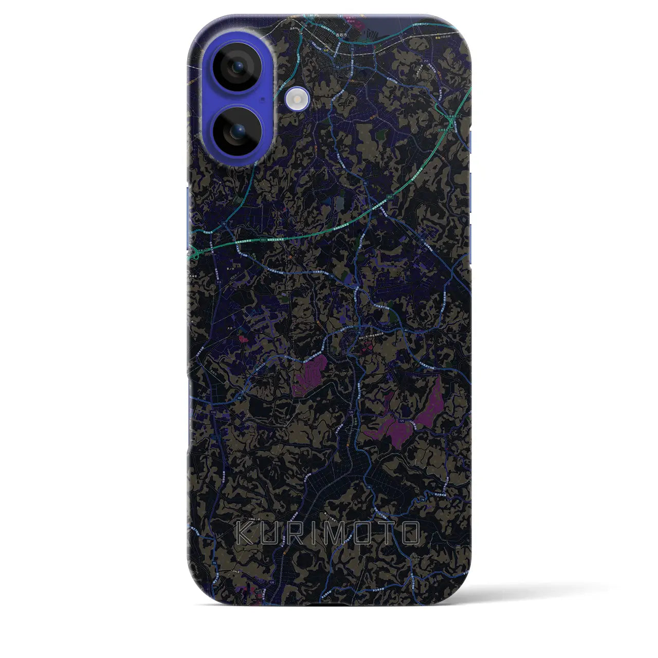 【栗源(千葉県)】地図柄iPhoneケース(バックカバータイプ)