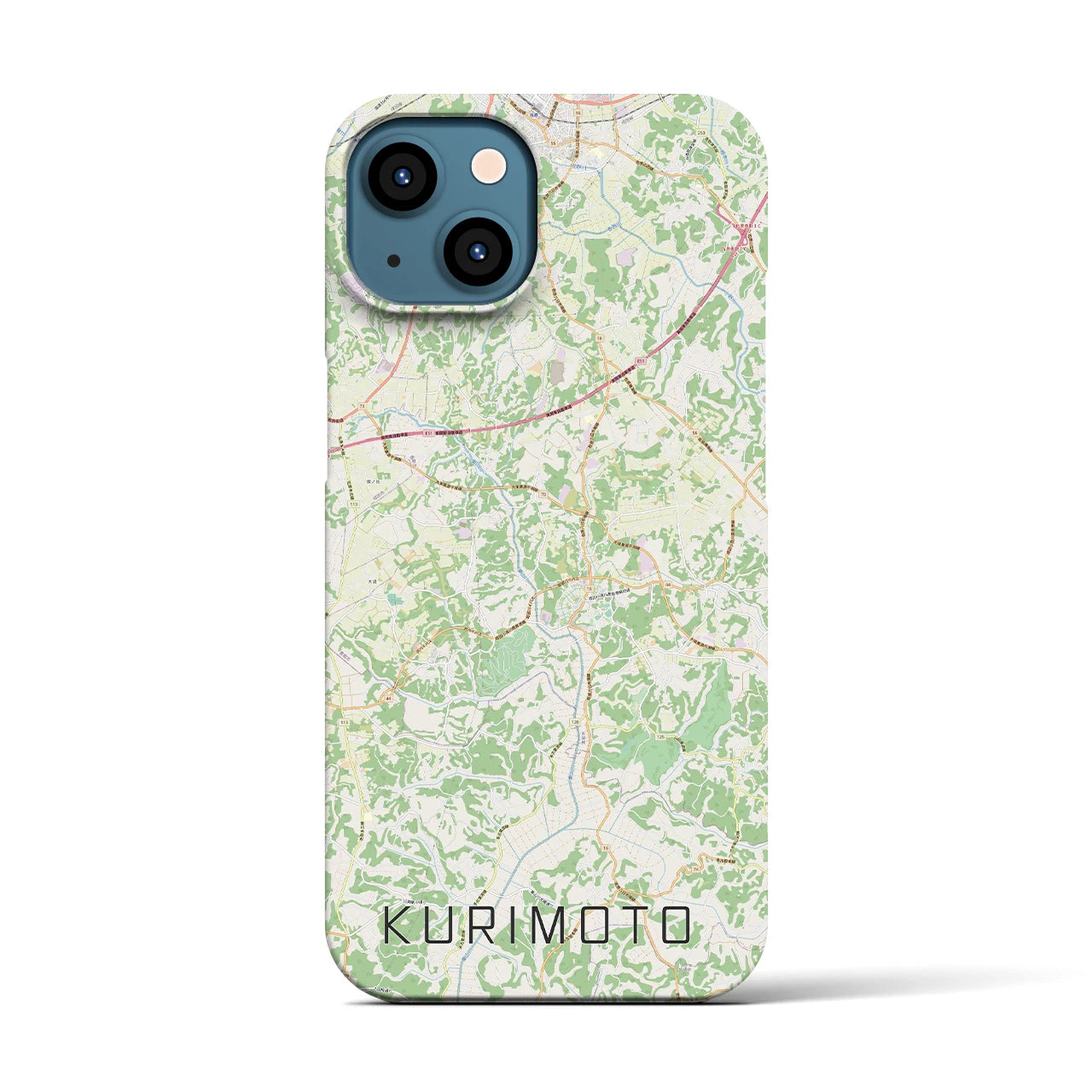【栗源(千葉県)】地図柄iPhoneケース(バックカバータイプ)