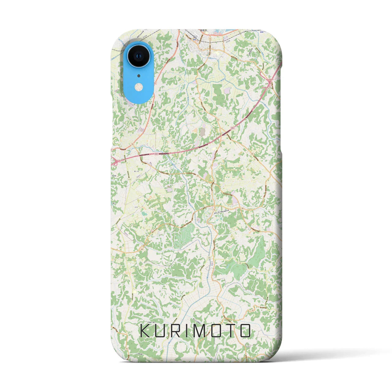 【栗源(千葉県)】地図柄iPhoneケース(バックカバータイプ)