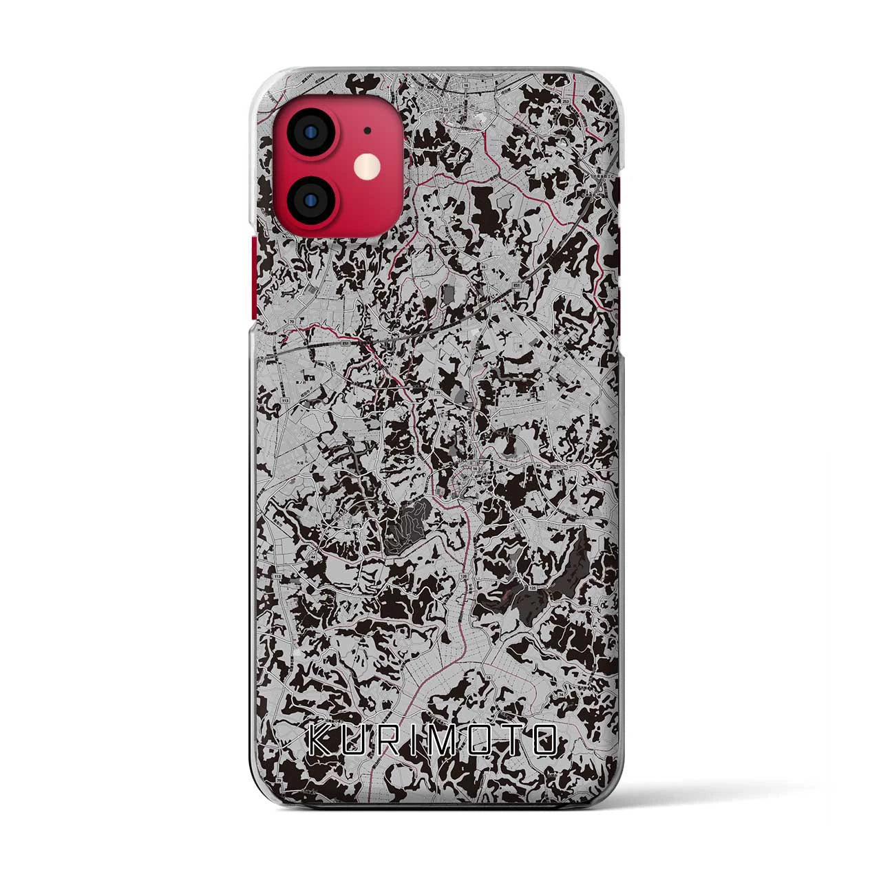 【栗源(千葉県)】地図柄iPhoneケース(クリアタイプ)