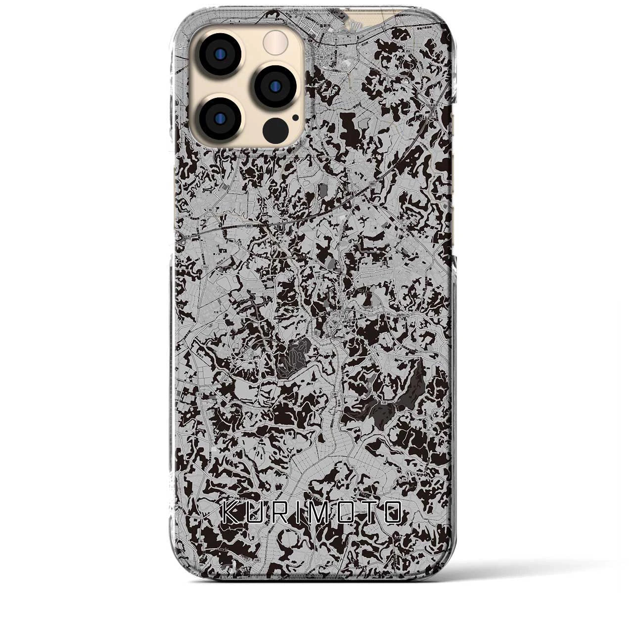 【栗源(千葉県)】地図柄iPhoneケース(クリアタイプ)