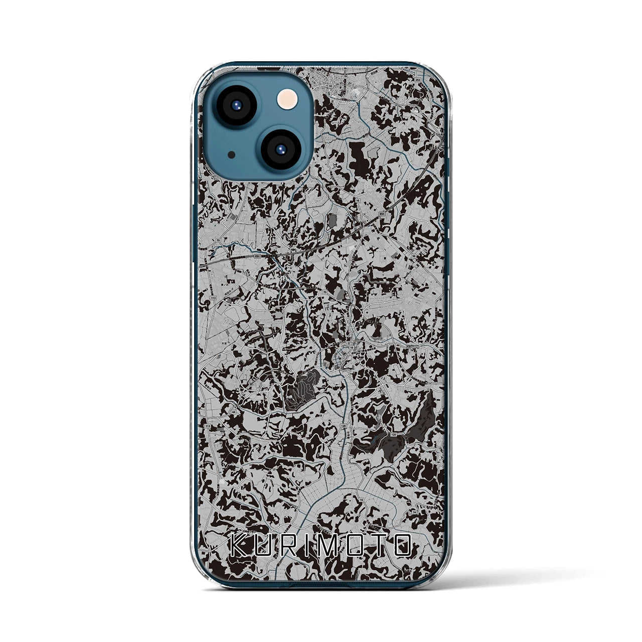 【栗源(千葉県)】地図柄iPhoneケース(クリアタイプ)