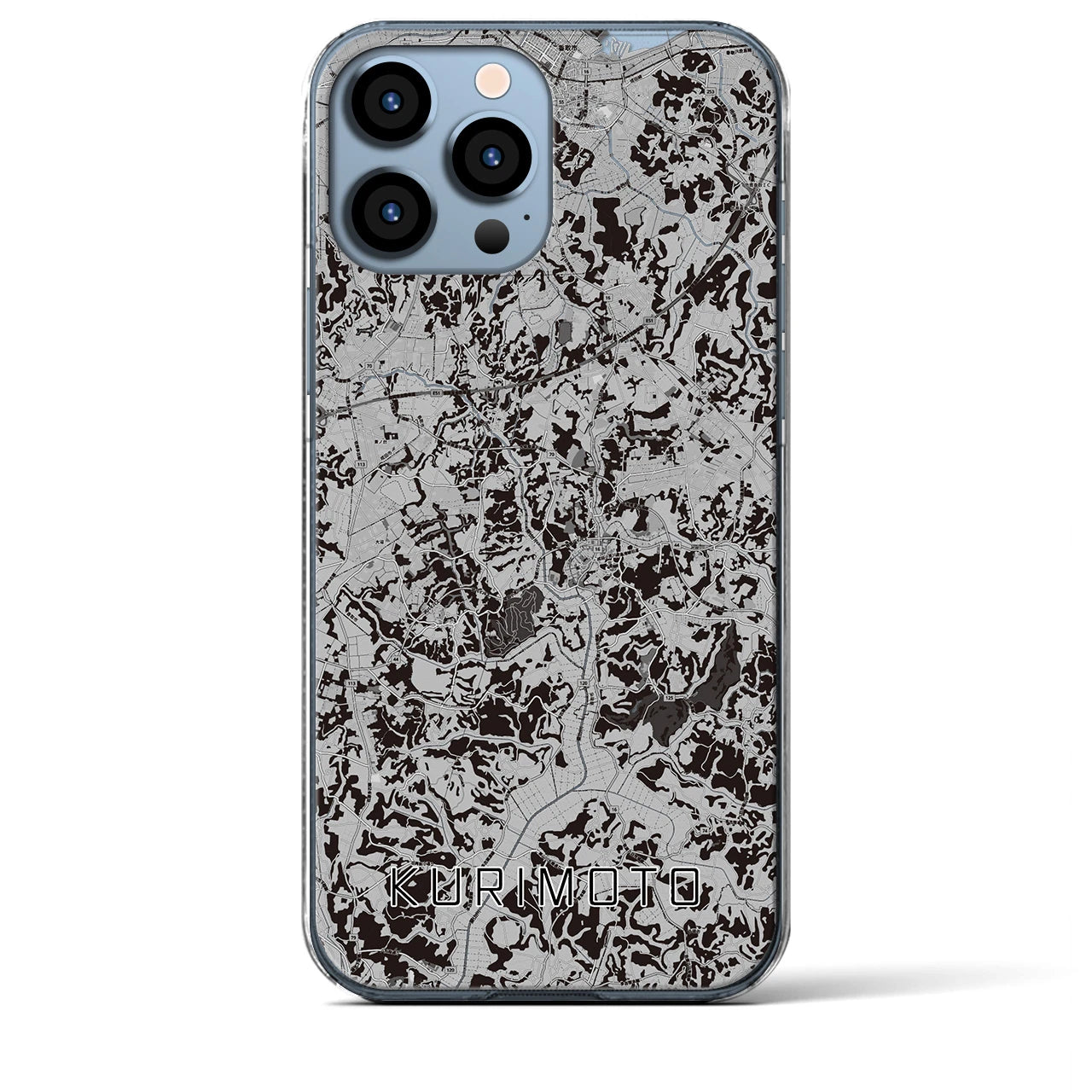 【栗源(千葉県)】地図柄iPhoneケース(クリアタイプ)